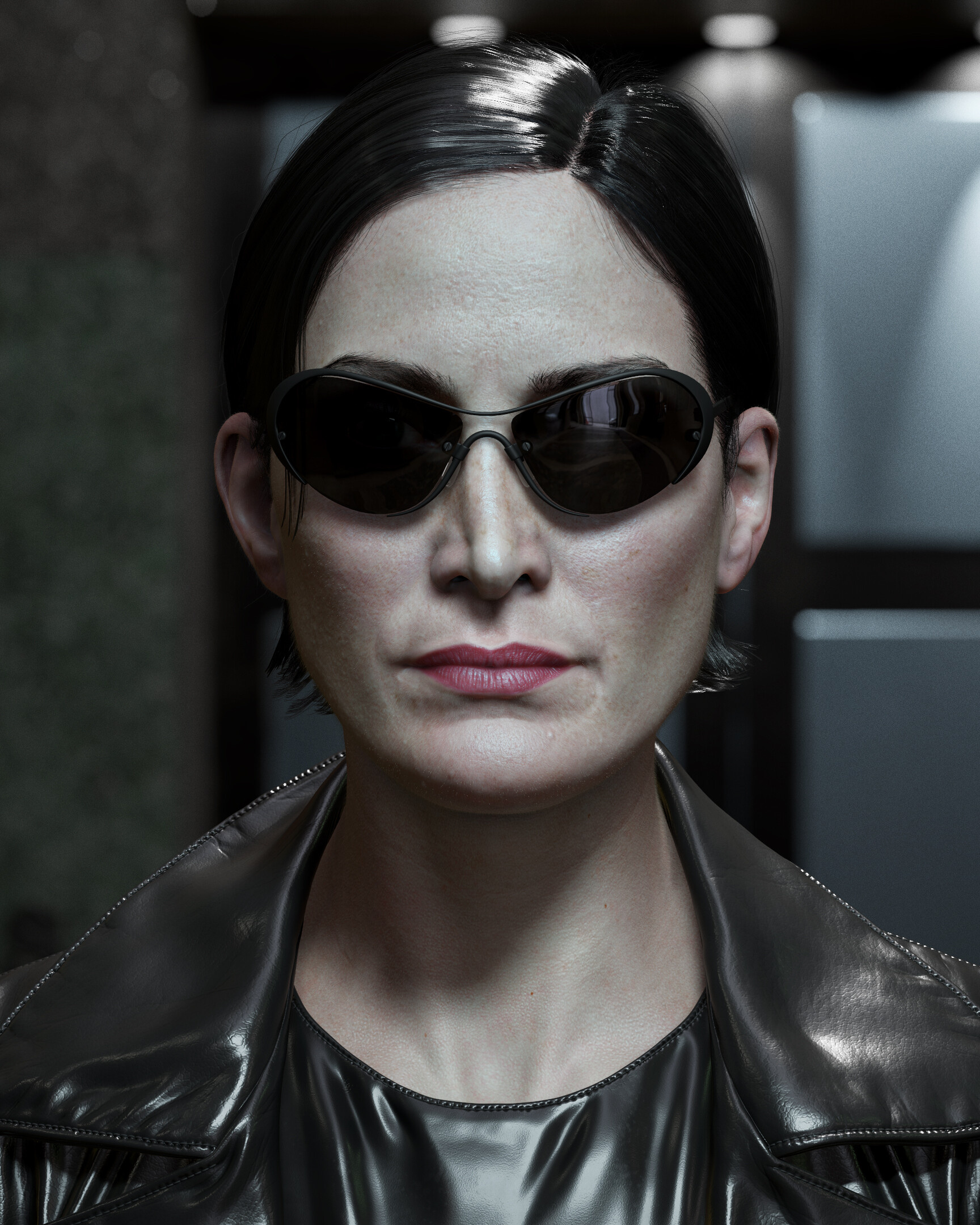 Trinity, Carrie Anne Moss, Artstation, The Matrix, 1730x2160 HD Phone