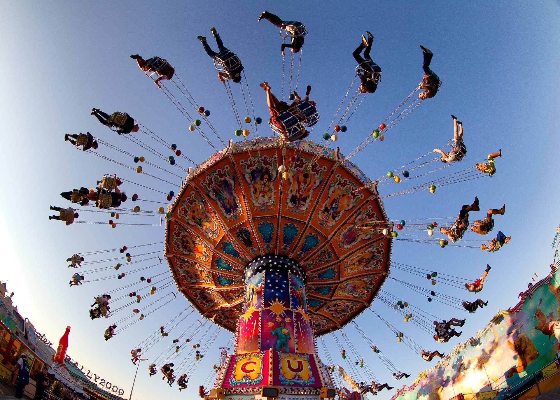 Carnival ride, Chair swing, Munich, Germany, 1920x1380 HD Desktop