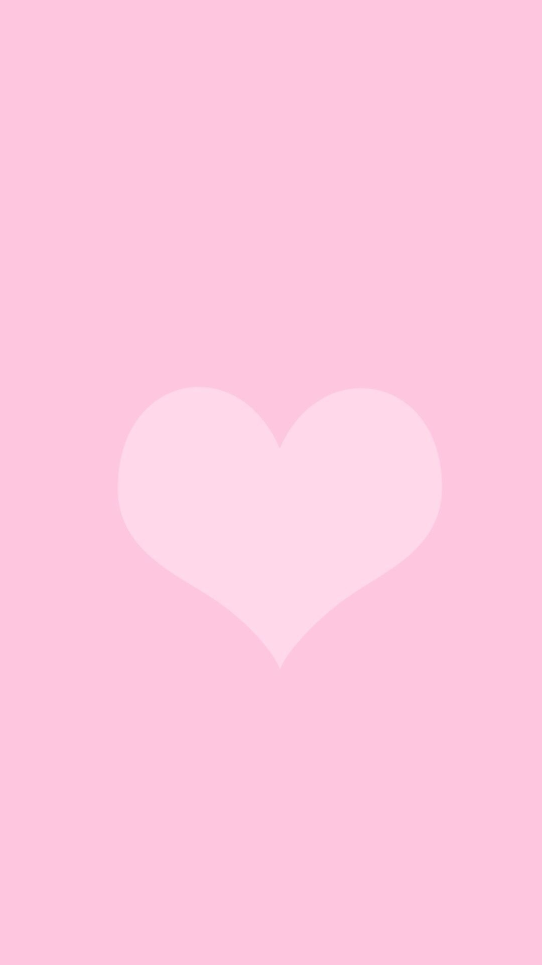 light pink heart, minimalist heart symbol, pastel pink palette, Full HD Phone wallpaper