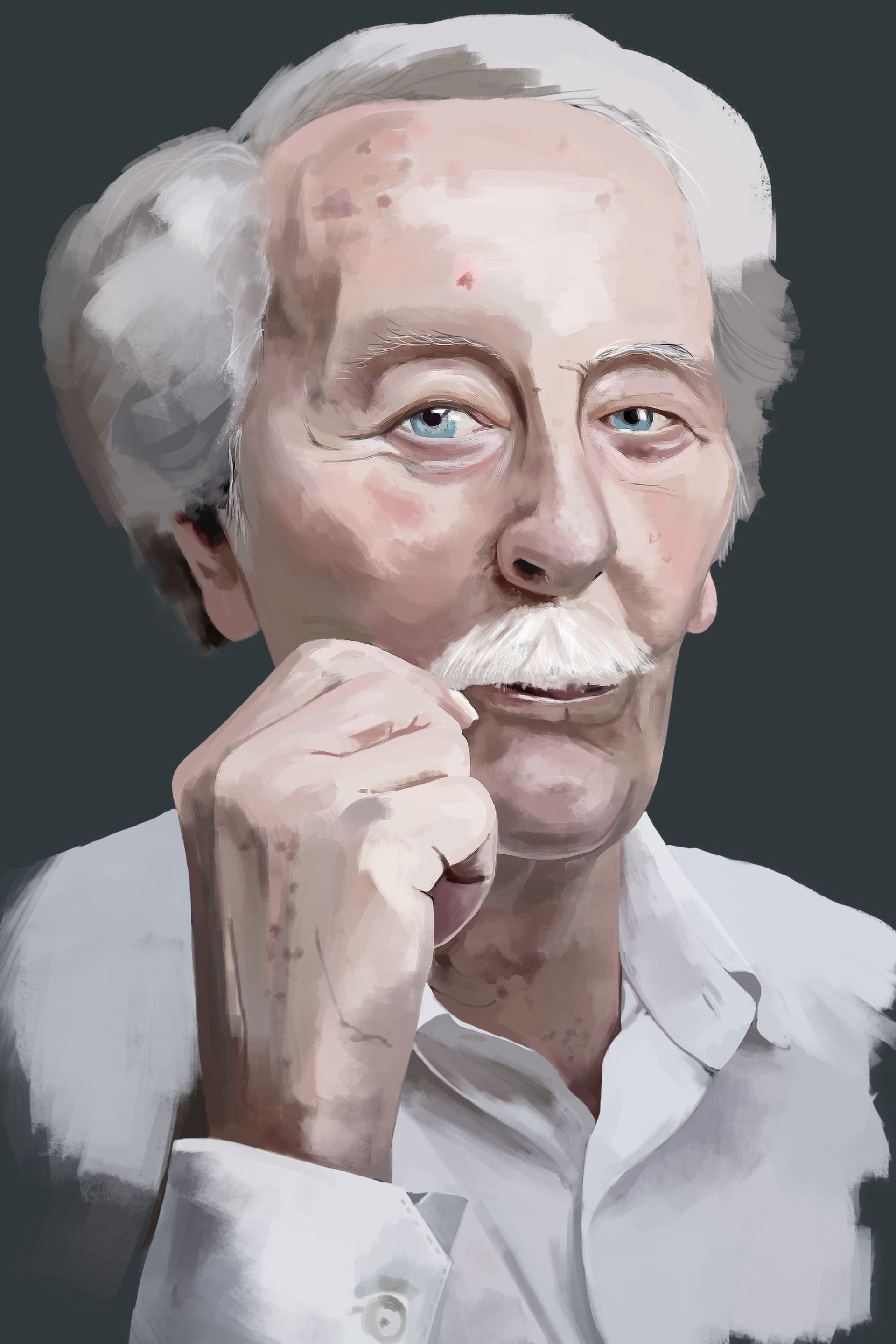 Jean Rochefort, Movies, Agathe de Cacqueray, Portrait, 1920x2880 HD Phone