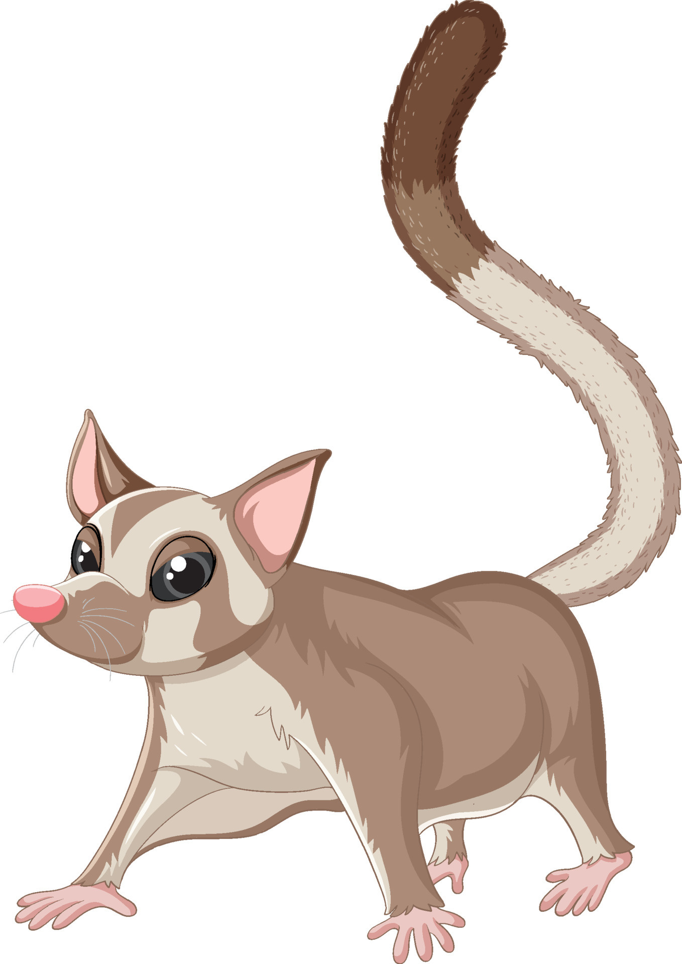 Cute sugar glider, Cartoon character, Playful nature, Delightful artwork, 1360x1920 HD Phone