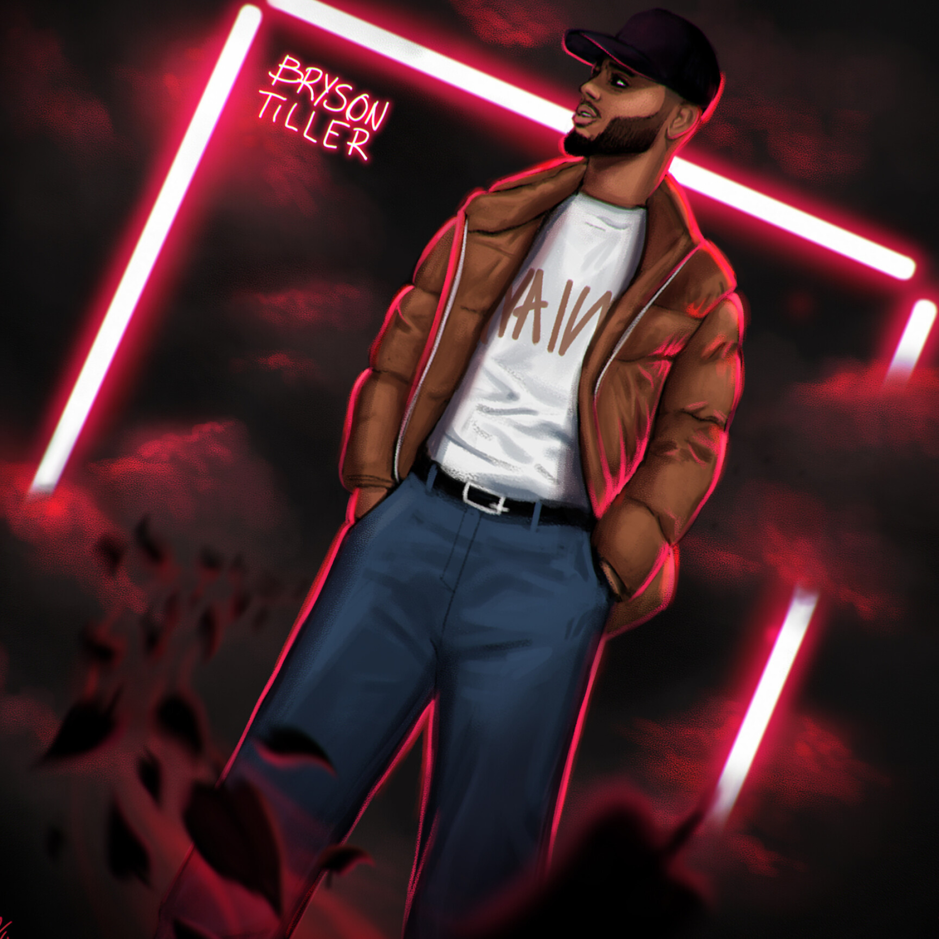 Bryson Tiller music, ArtStation inspiration, R&B artist, Trapsoul vibes, 1920x1920 HD Phone