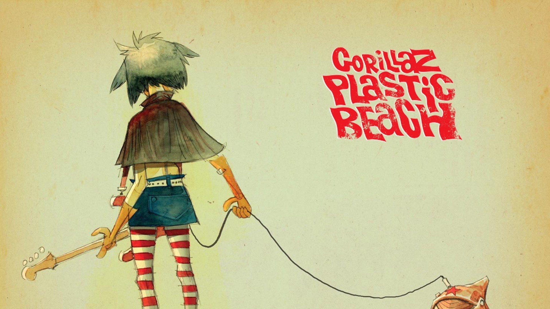 Gorillaz wallpaper, Jamie Hewlett artwork, Noodle illustration, HD quality, 1920x1080 Full HD Desktop