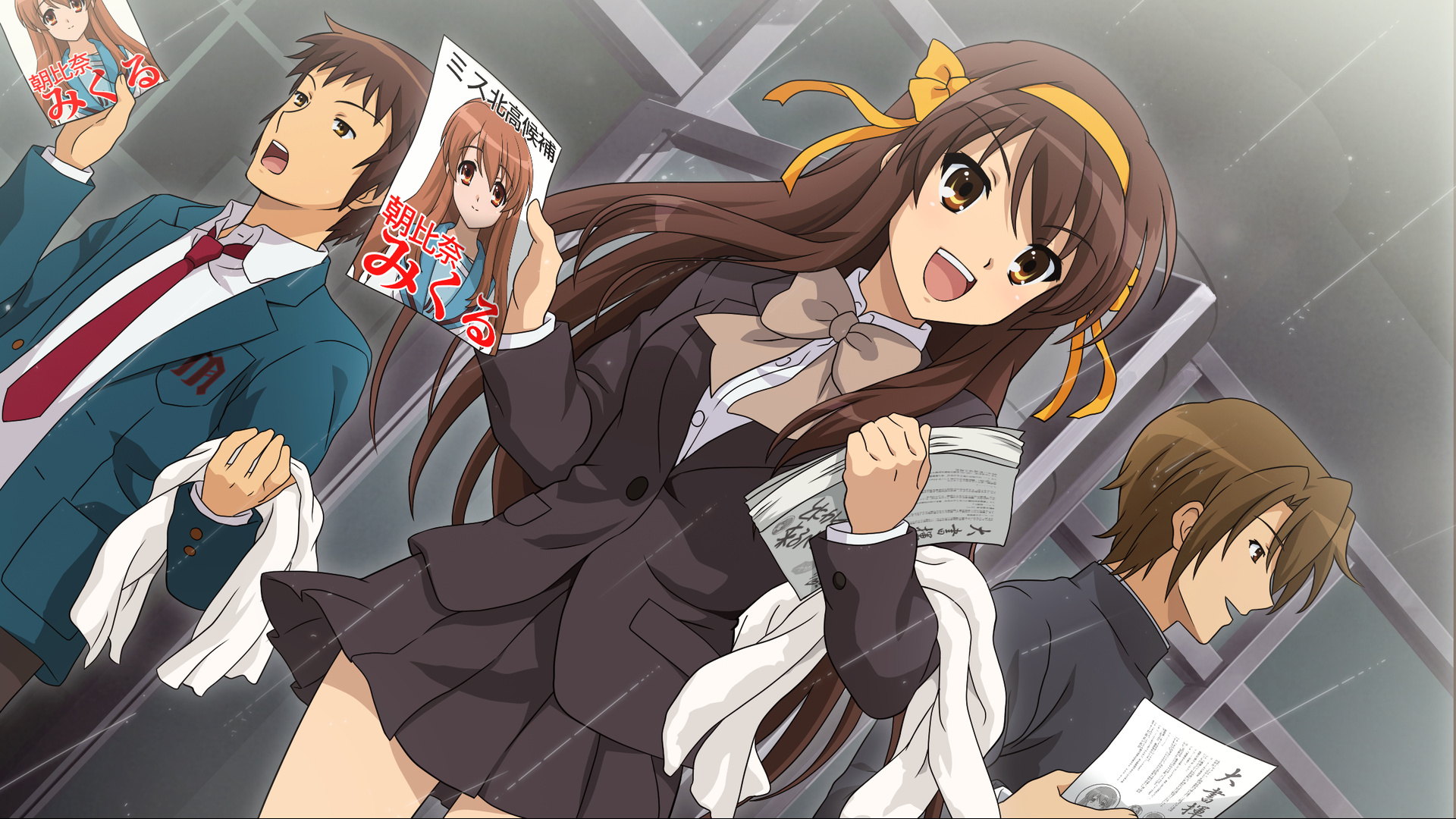 Melancholy of Haruhi Suzumiya, Anime pictures, 1920x1080 Full HD Desktop