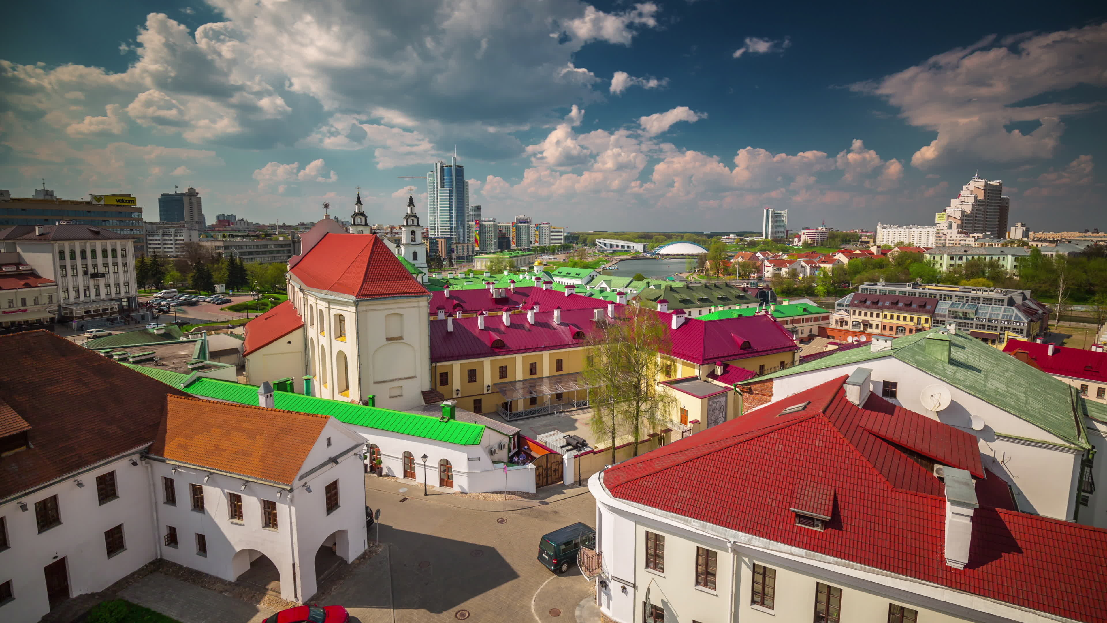 Minsk city, Travels, Sunny day, Old center, 3840x2160 4K Desktop