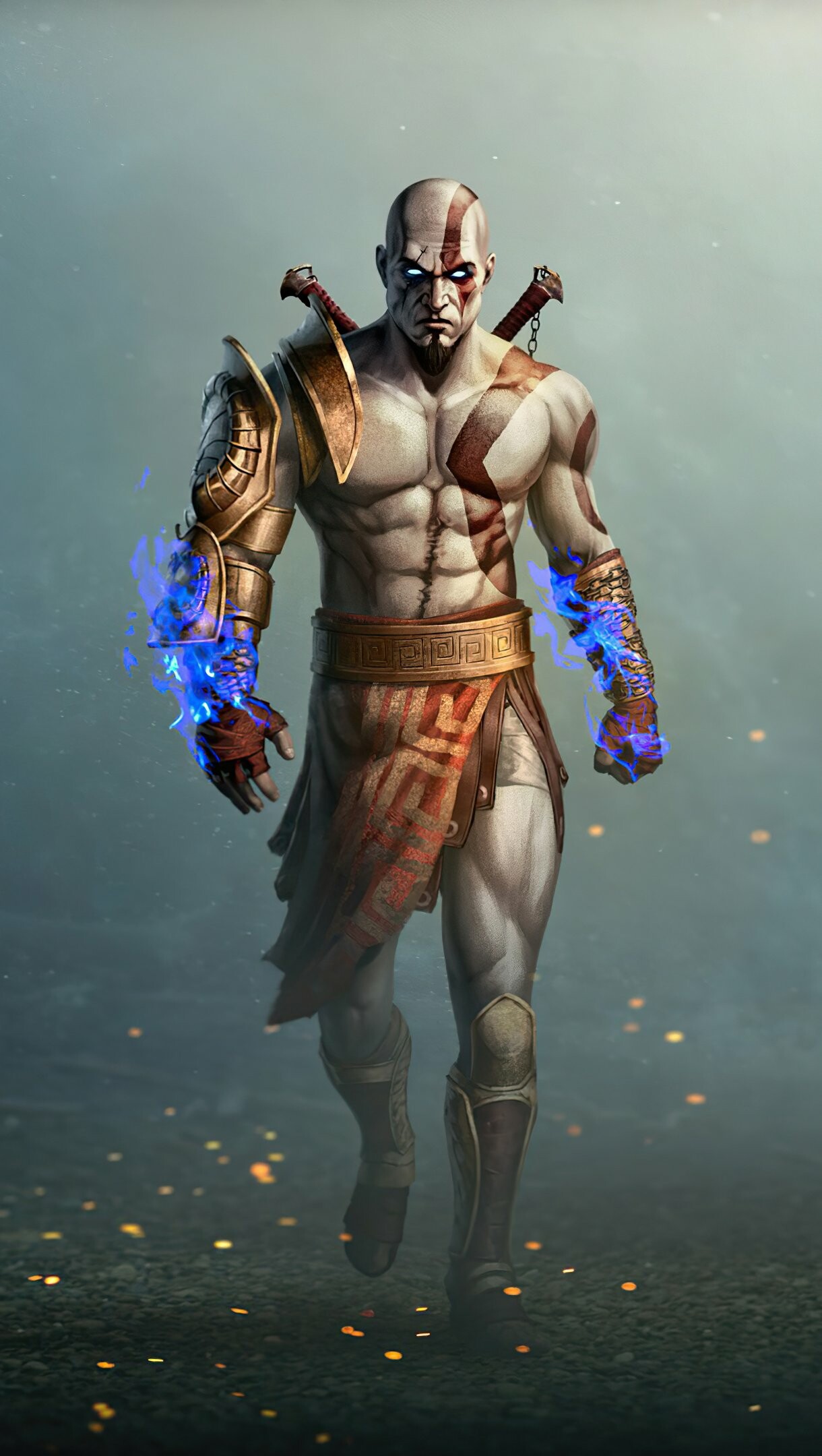 Salvation, God of War wallpaper, Divine power, Unleashing chaos, 1220x2160 HD Phone