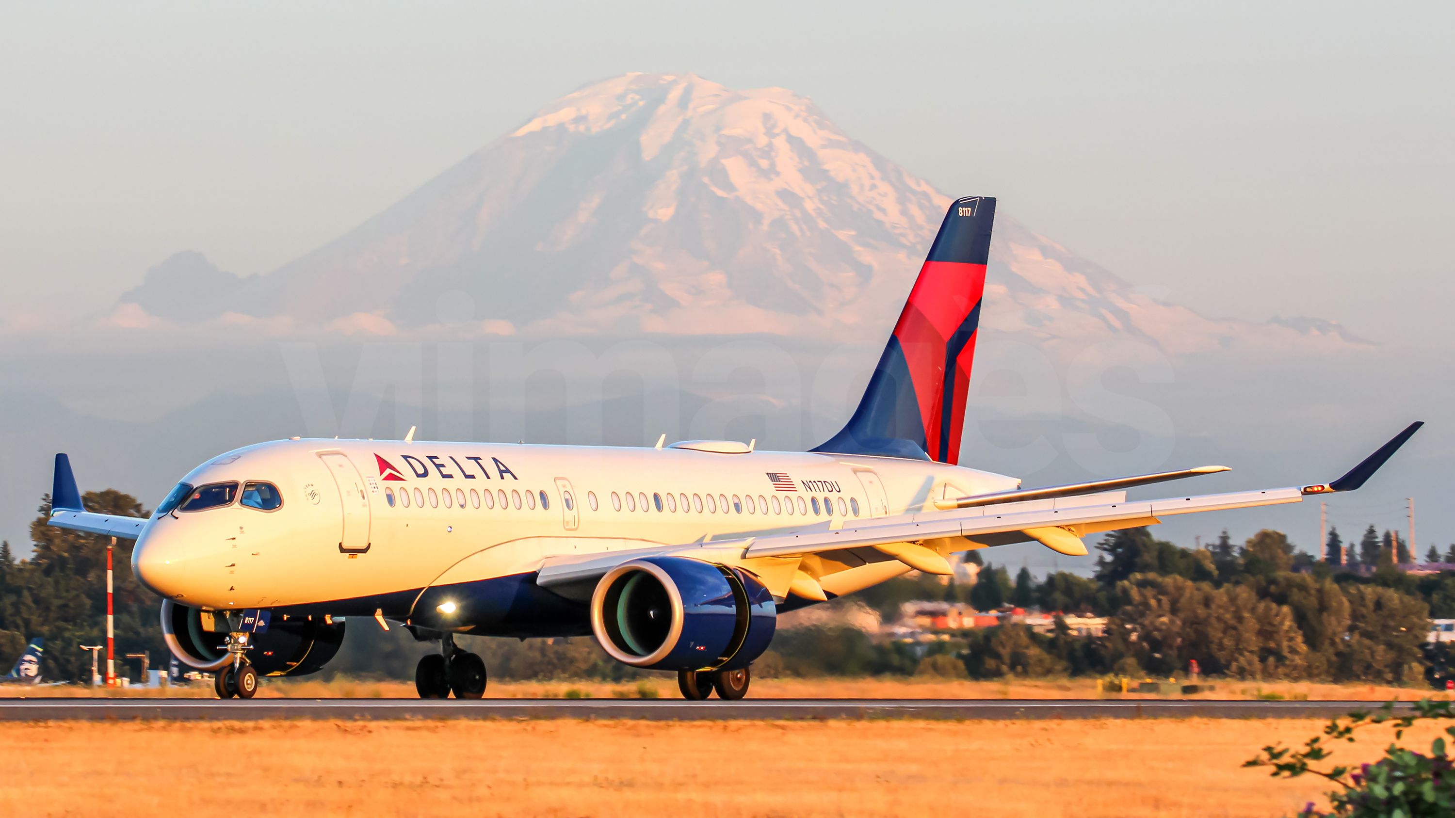 Bombardier CS100, Travels, Delta Air Lines, Airbus A220, 3000x1690 HD Desktop