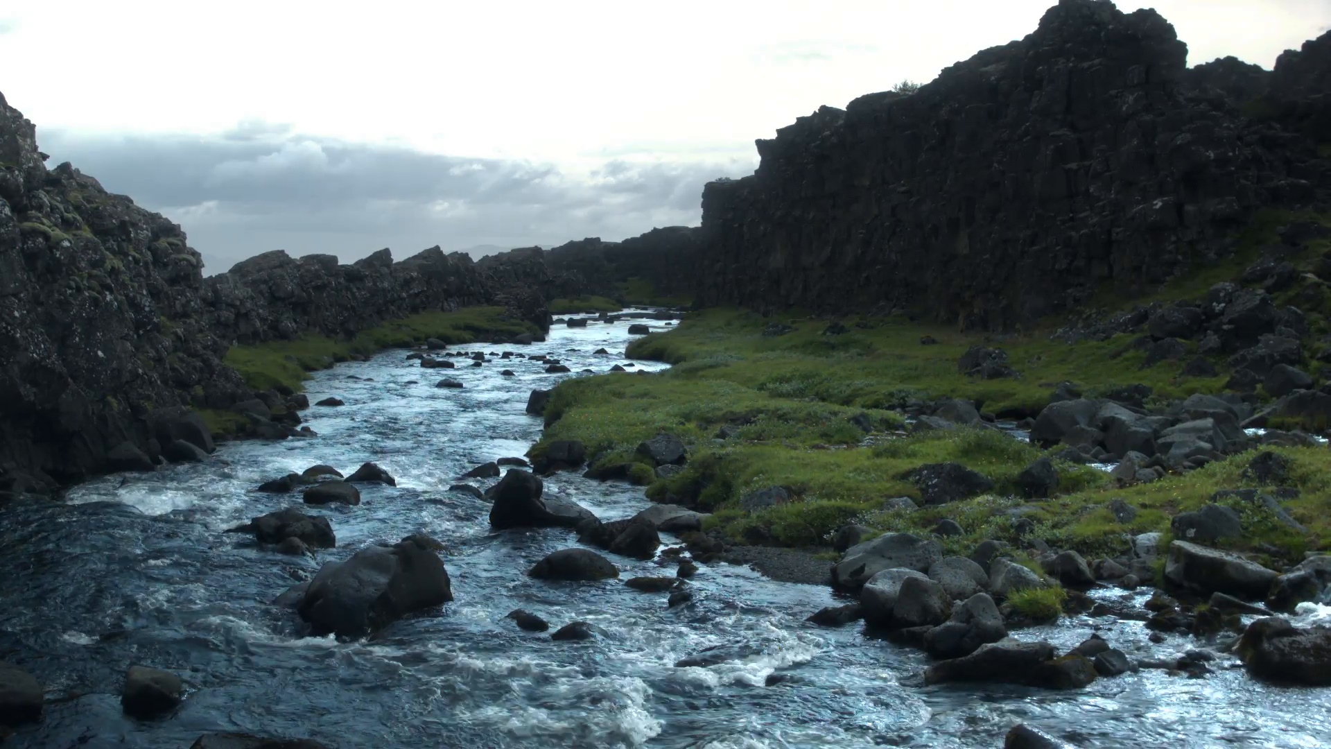 Thingvellir National Park, Oxararfoss close up, Atmosphere, Shade, 1920x1080 Full HD Desktop