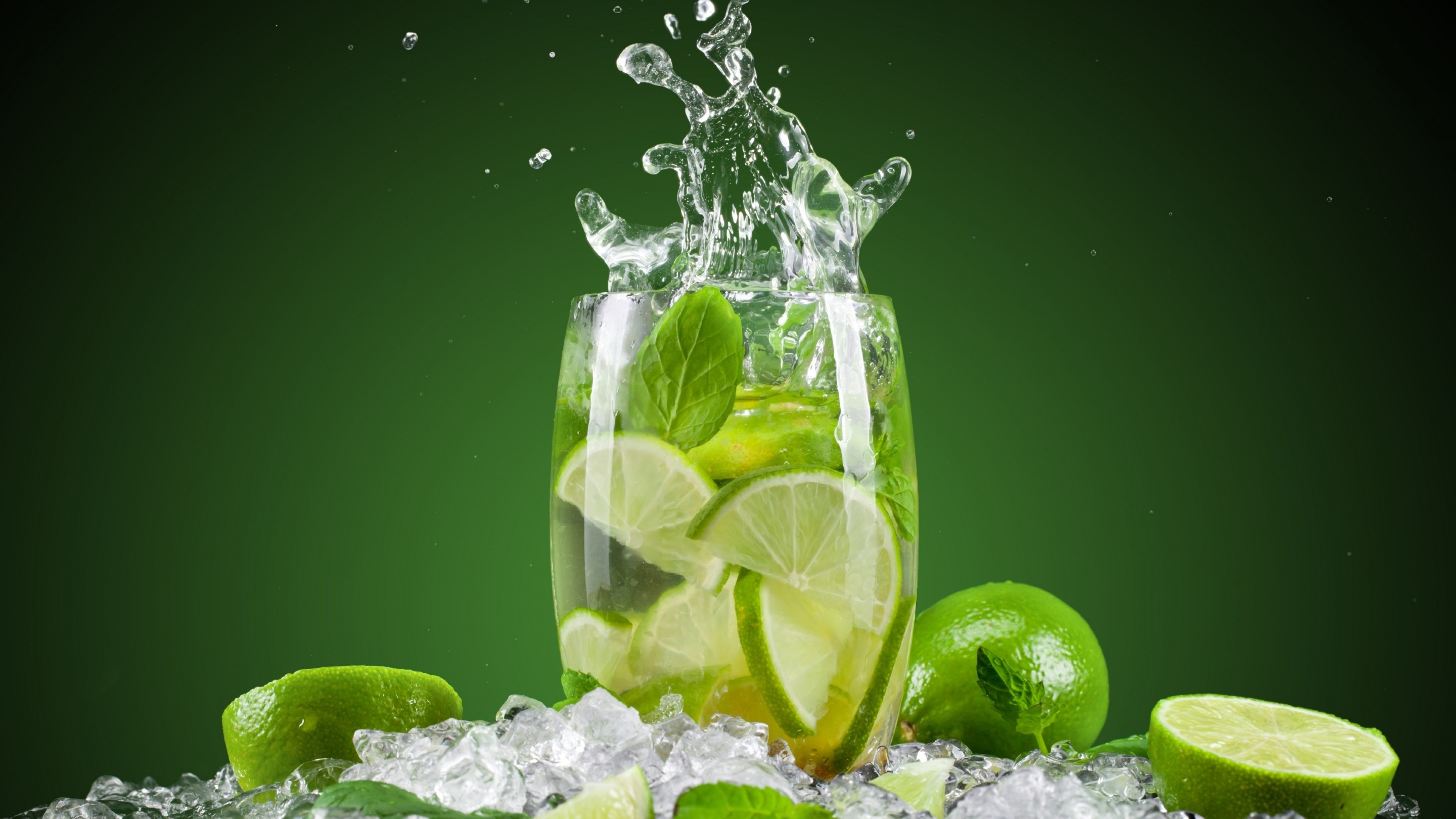 Cocktail, Lime Wallpaper, 3840x2160 4K Desktop