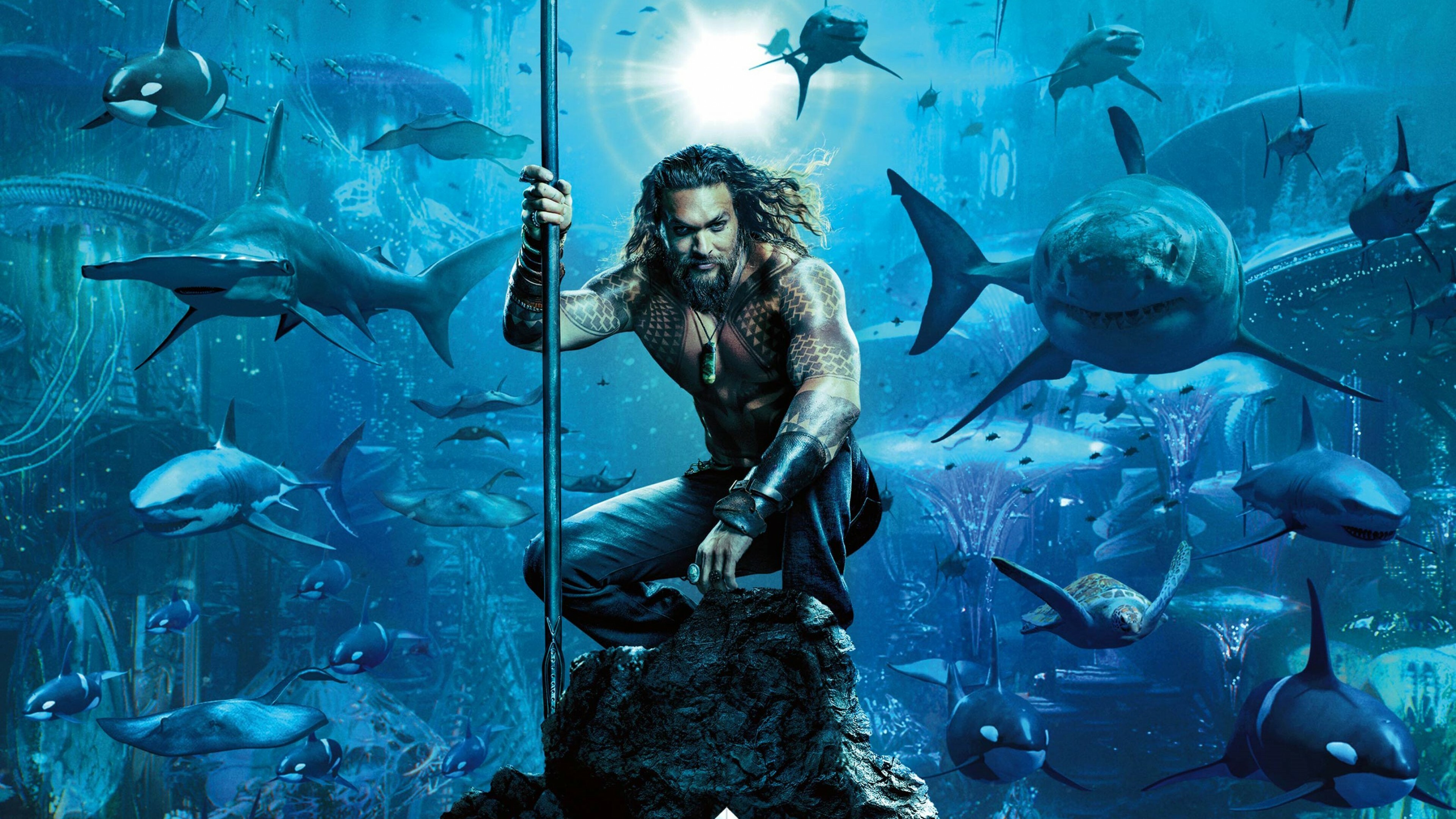 Aquaman, Jason Momoa, Poster, 4K, 3840x2160 4K Desktop