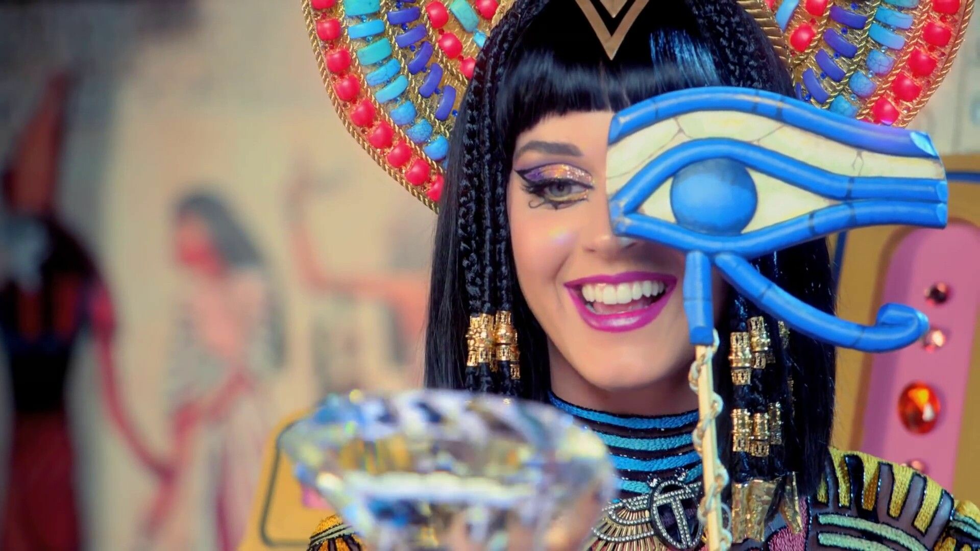 Katy Perry, Dark Horse artwork, Captivating visuals, Dynamic composition, 1920x1080 Full HD Desktop