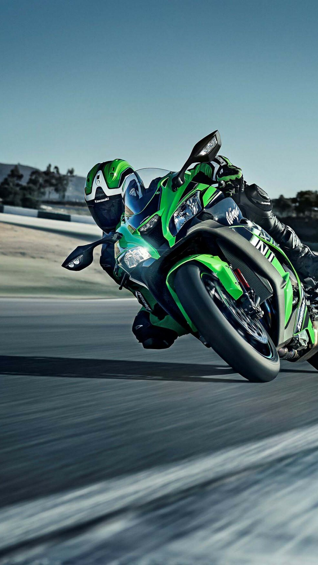 Kawasaki ZX 10R, Intermot 2016 wallpaper, Worldsbk green, Best bikes, 1080x1920 Full HD Phone