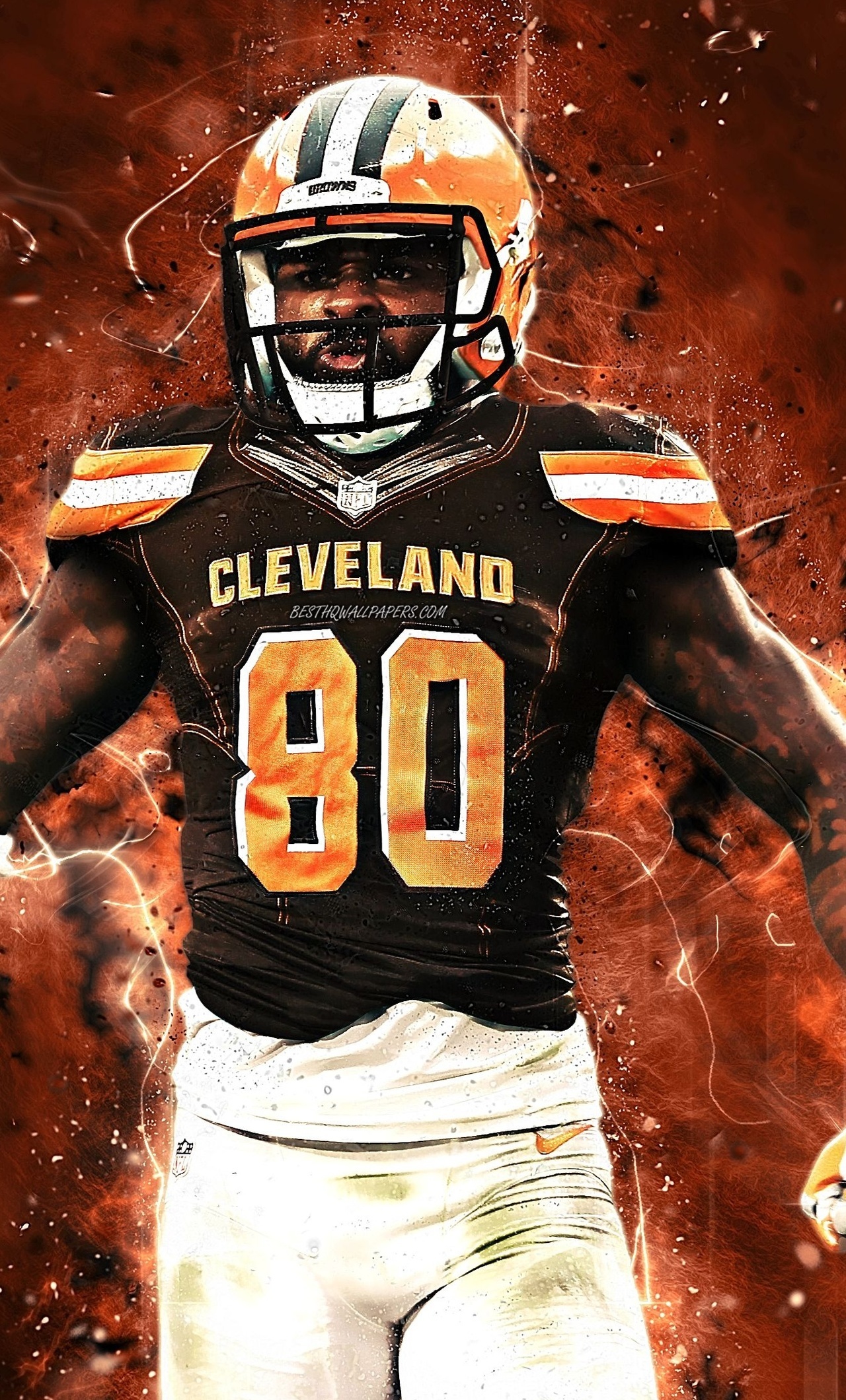 Jarvis Landry, American Football Wallpaper, 1280x2120 HD Phone