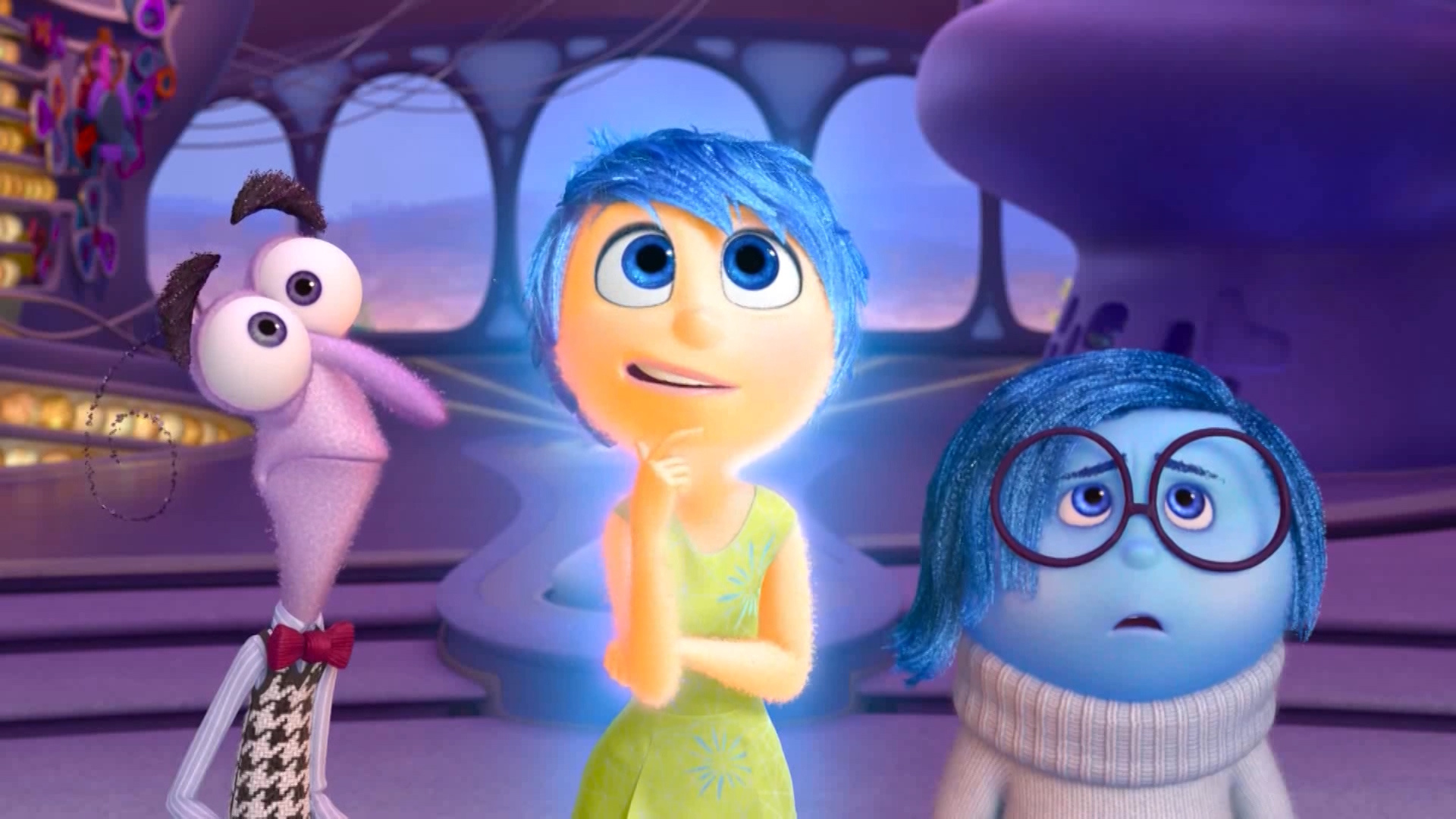 Sadness, Joy, Fear, Inside Out wallpaper, Pixar animation, 1920x1080 Full HD Desktop