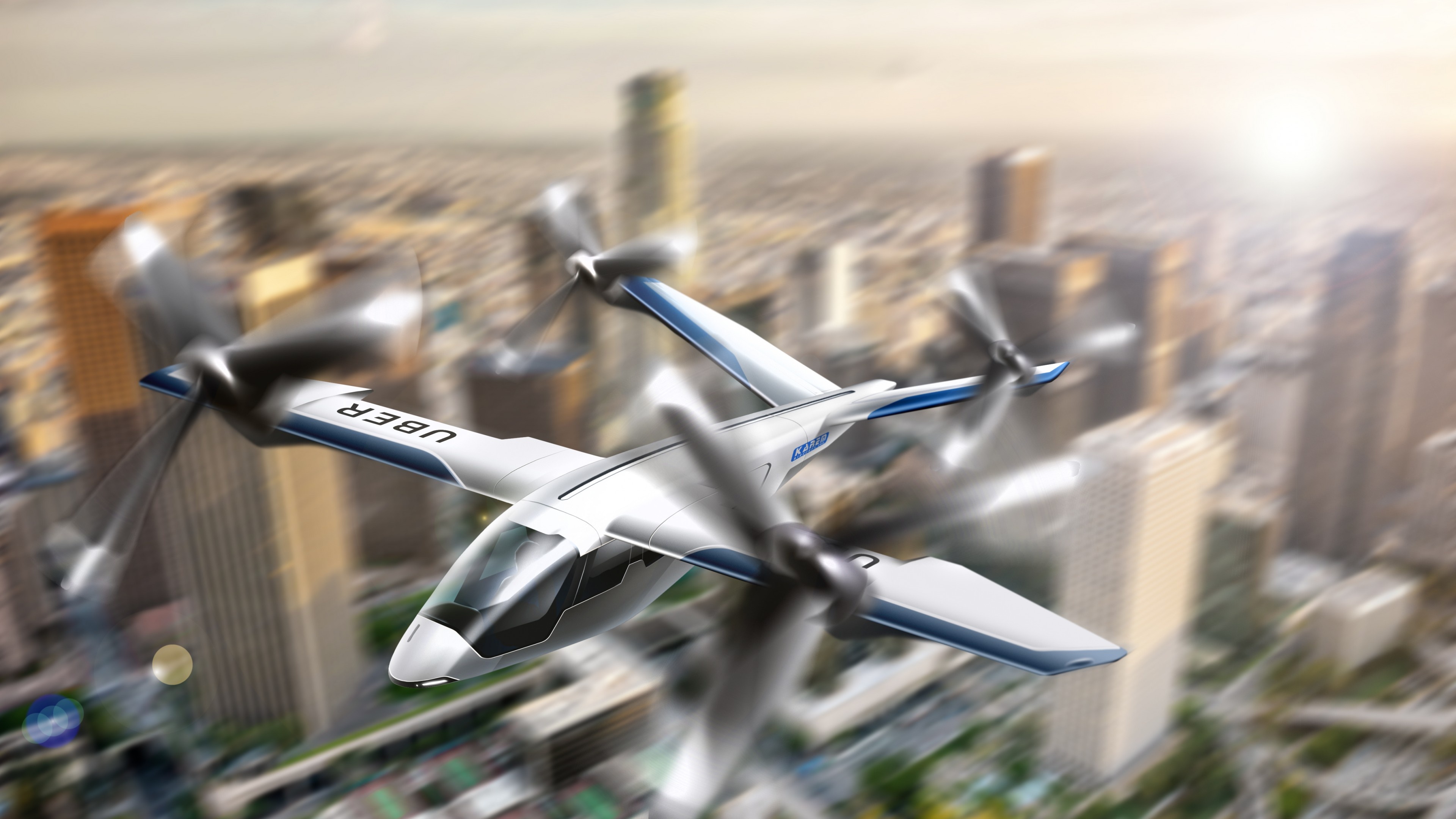 Uber Elevate Summit, Flying Taxi, Hi-Tech, Uber Event, 3840x2160 4K Desktop