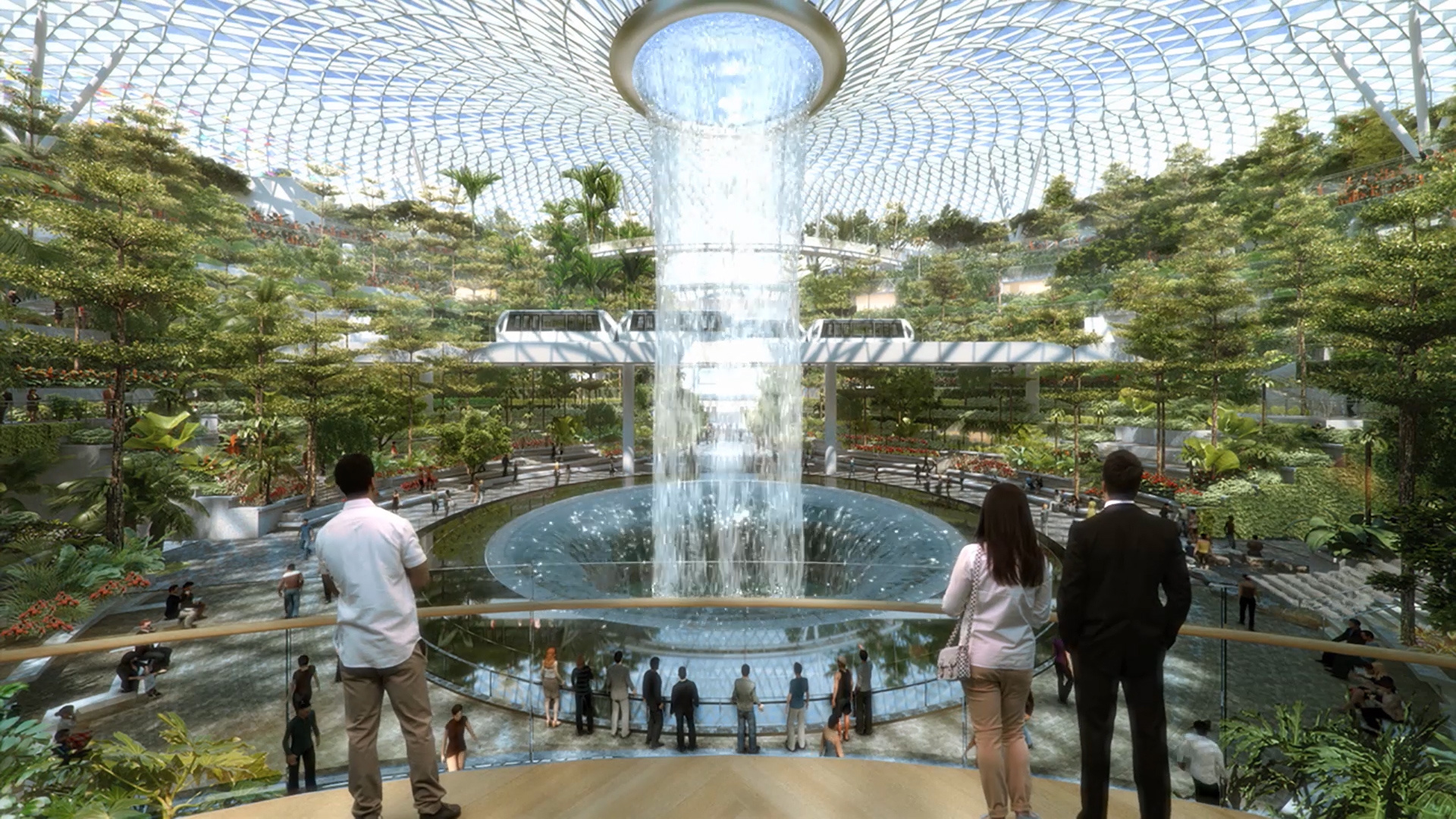 Singapore Changi International Airport, Jewel Changi opening, Tourist attraction, Bloomberg feature, 1920x1080 Full HD Desktop