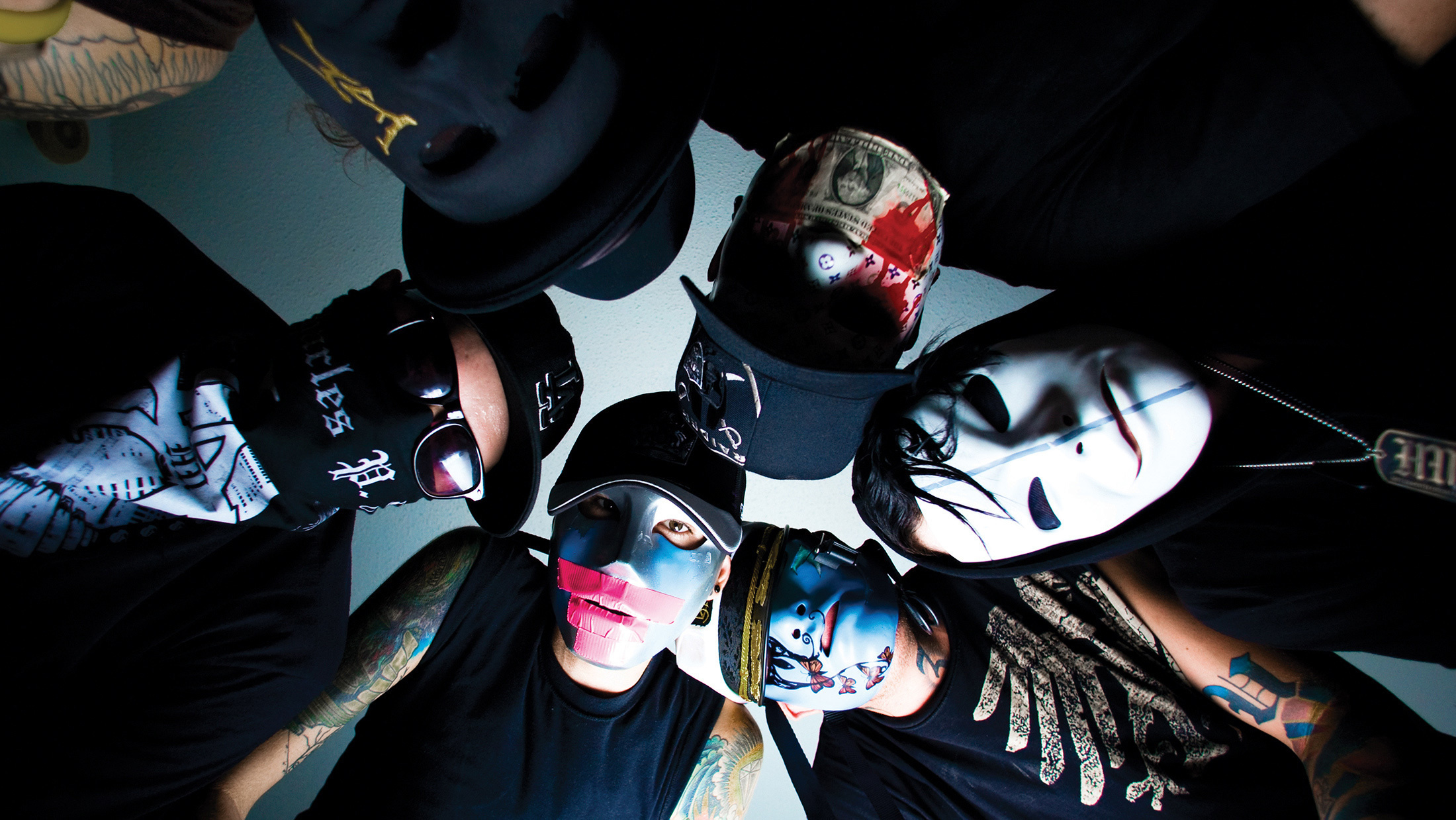 Hollywood Undead, Gang culture inspiration, Gritty urban art, Kerrang favorites, 2200x1240 HD Desktop