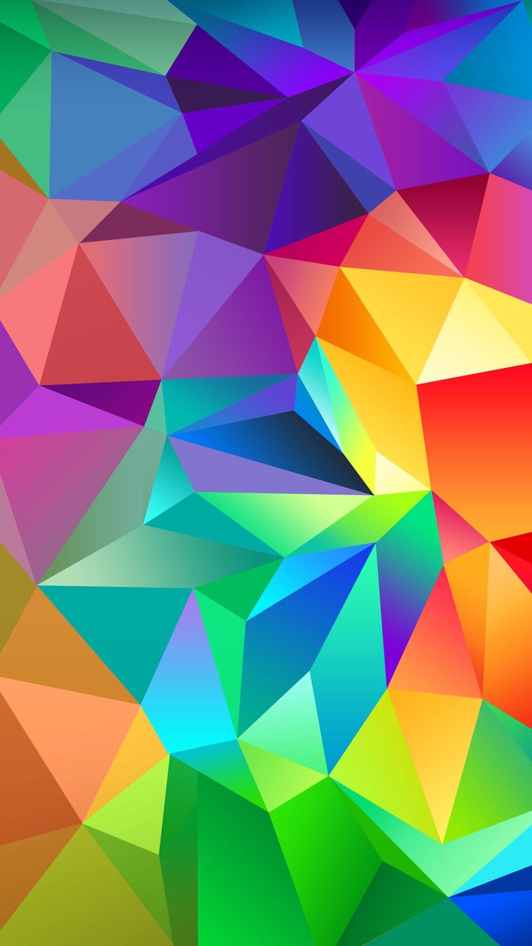 Geometric Abstract, Rainbow geometric wallpapers, Vibrant colors, Creative designs, 1080x1920 Full HD Phone