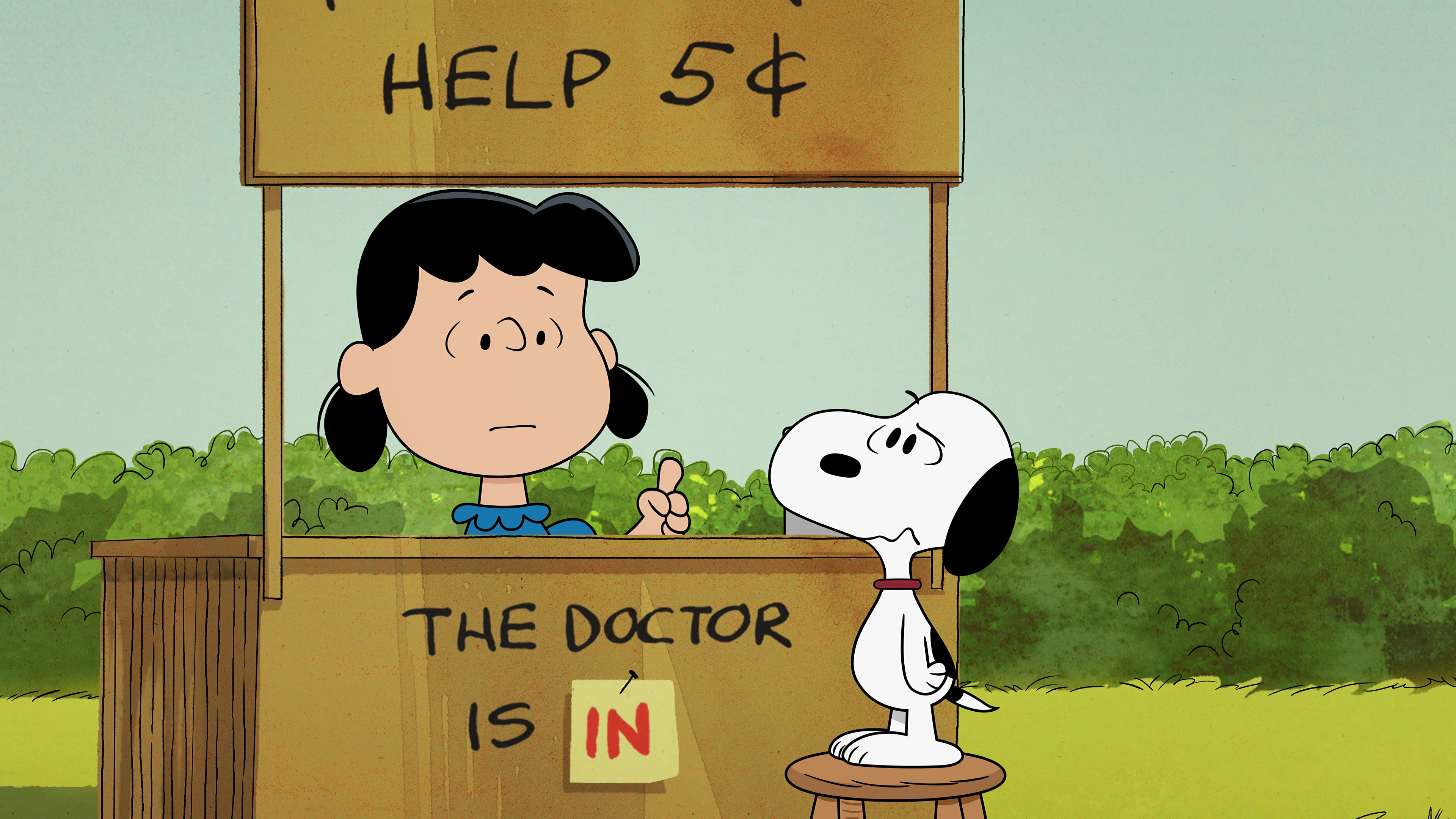 Snoopy, Lucy van Pelt, The Doctor Is In, 4K Desktop wallpaper