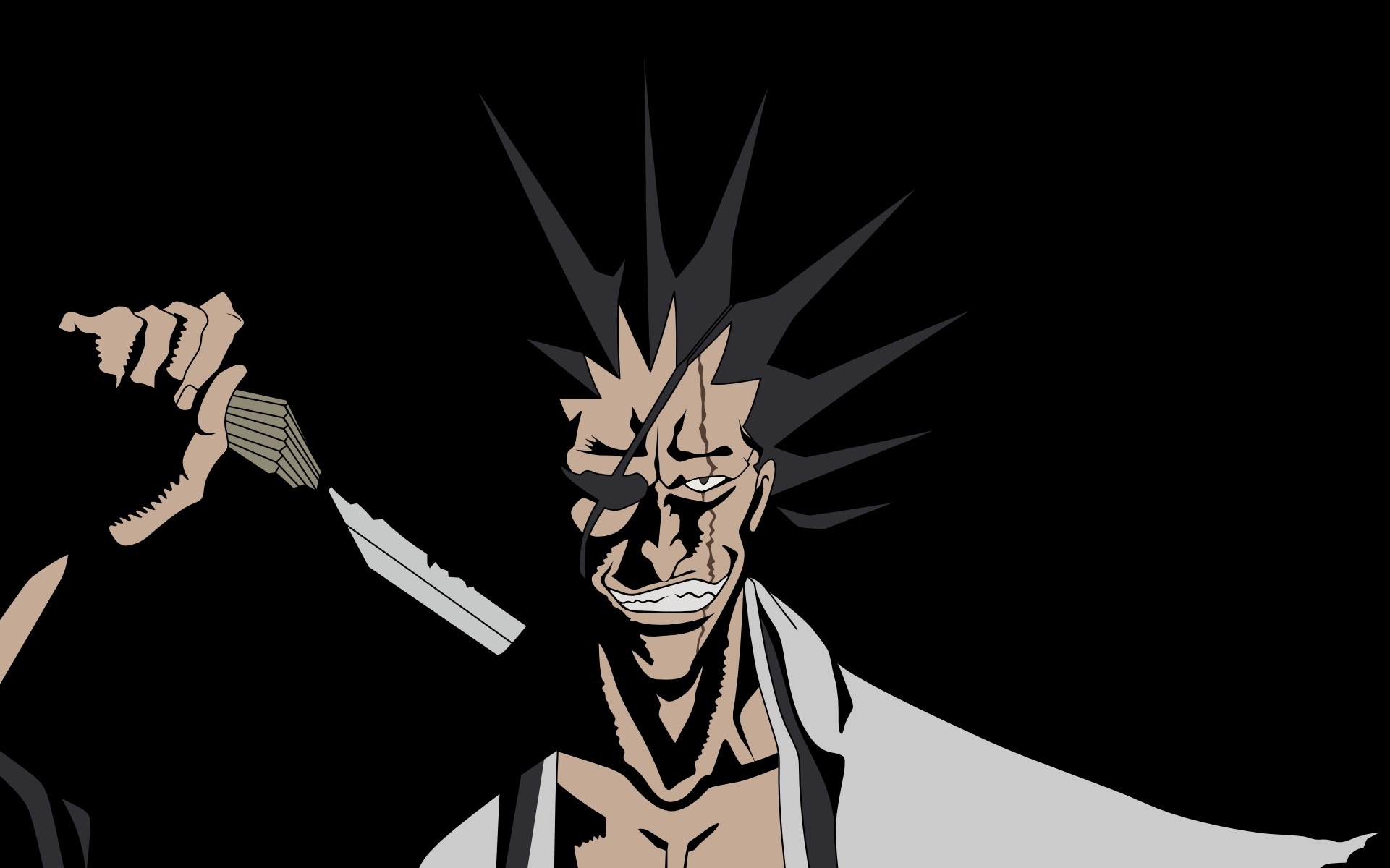 Kenpachi, Demon sword, Devil Bleach, Powerful, 1930x1200 HD Desktop