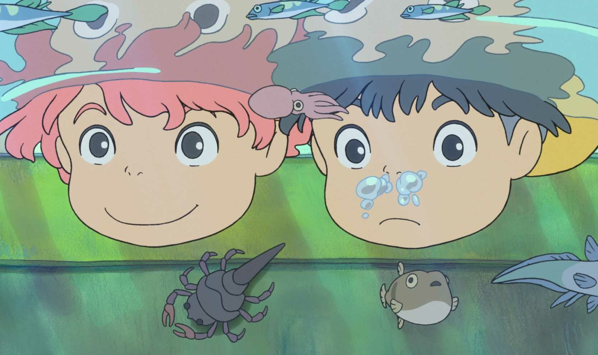 Ponyo, Desktop wallpaper, Tablet wallpaper, Studio Ghibli wonder, 2050x1220 HD Desktop