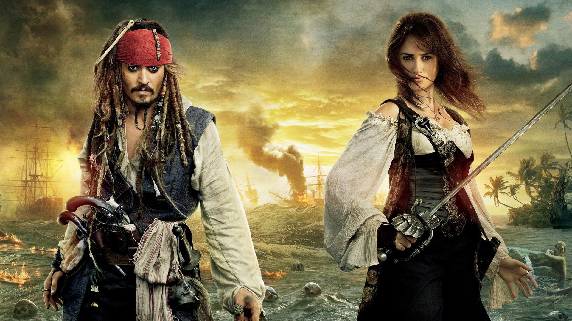 Penelope Cruz, Pirates of the Caribbean, Pirates on Stranger Tides, 1920x1080 Full HD Desktop