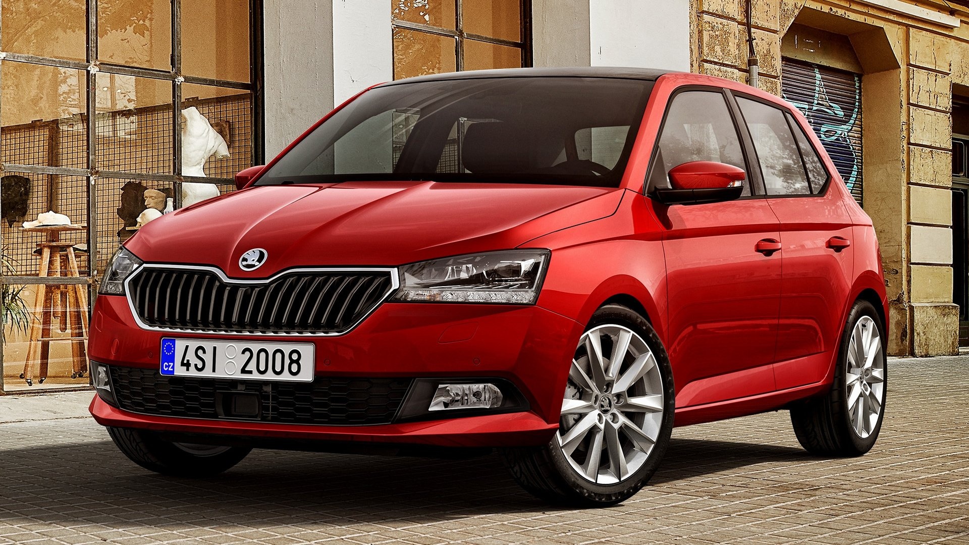 Skoda Fabia, 2018 model, European car, Compact design, 1920x1080 Full HD Desktop