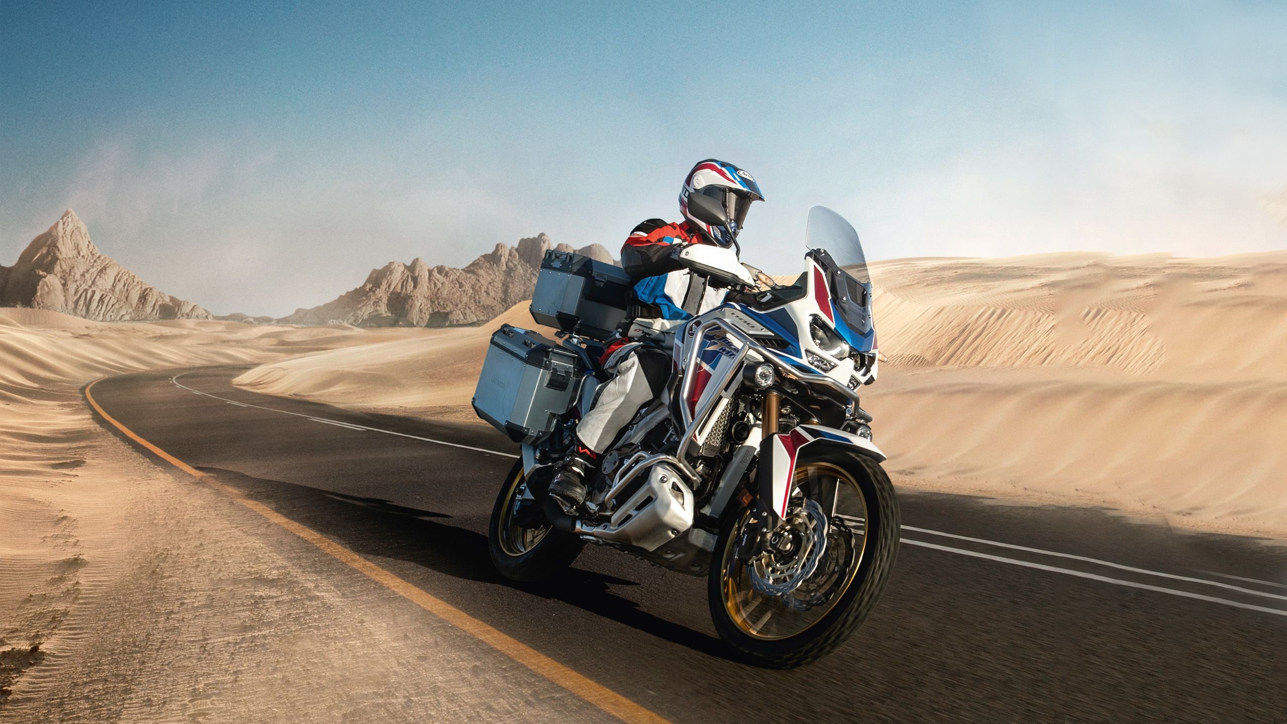 Honda Africa Twin, Plus editions, Honda engine showcase, Adventure bike, 2560x1440 HD Desktop