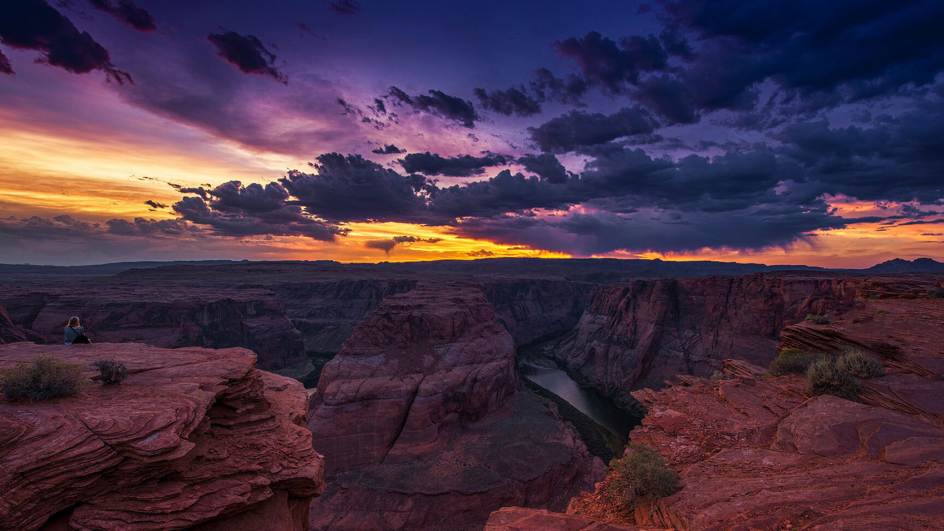 Beautiful sunset, Grand Canyon, Wallpaper, Nature scenery, 1920x1080 Full HD Desktop