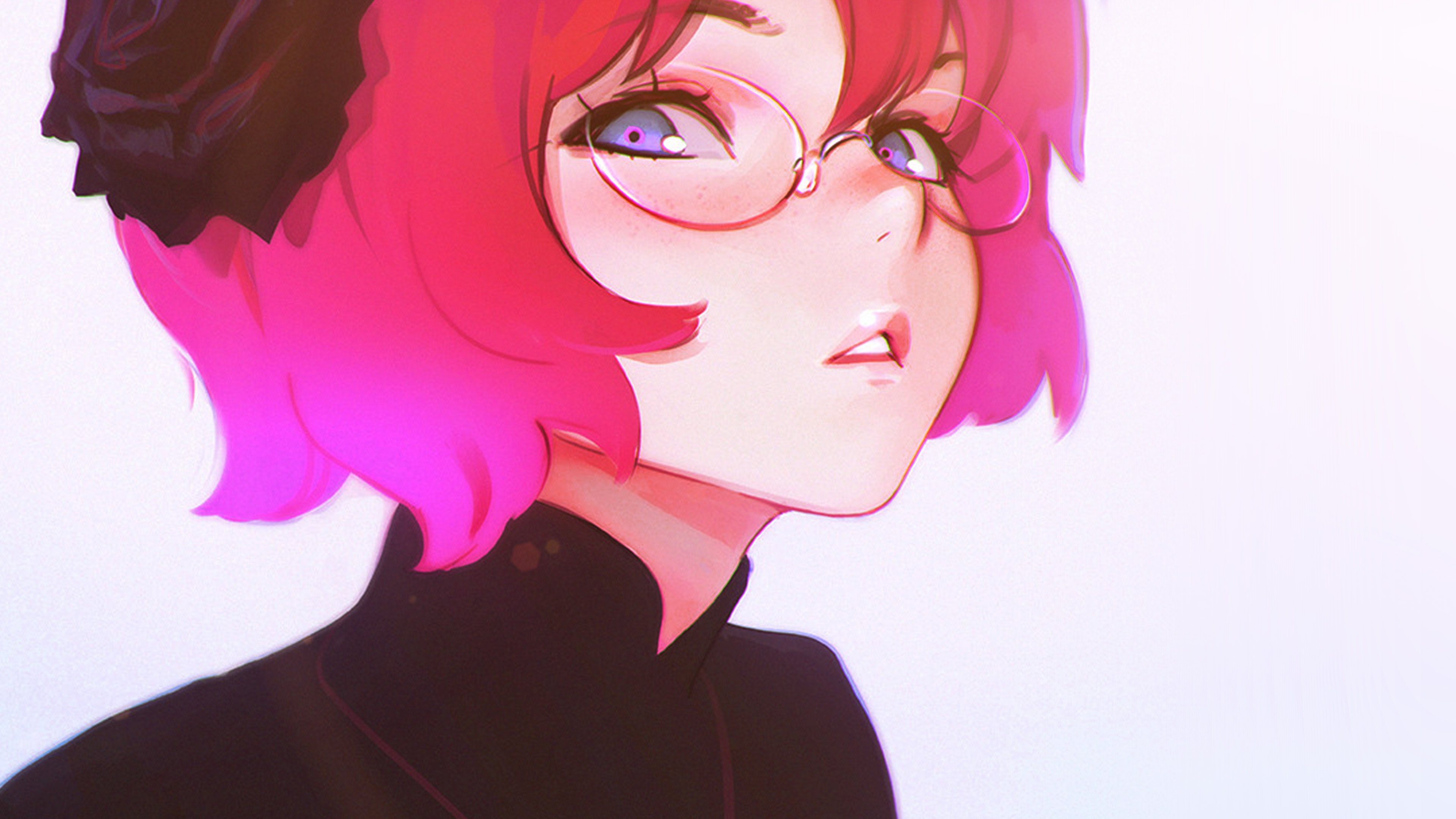 Ilya Kuvshinov, Cute Illustration, Pink, Artistic, Whimsical, 3840x2160 4K Desktop