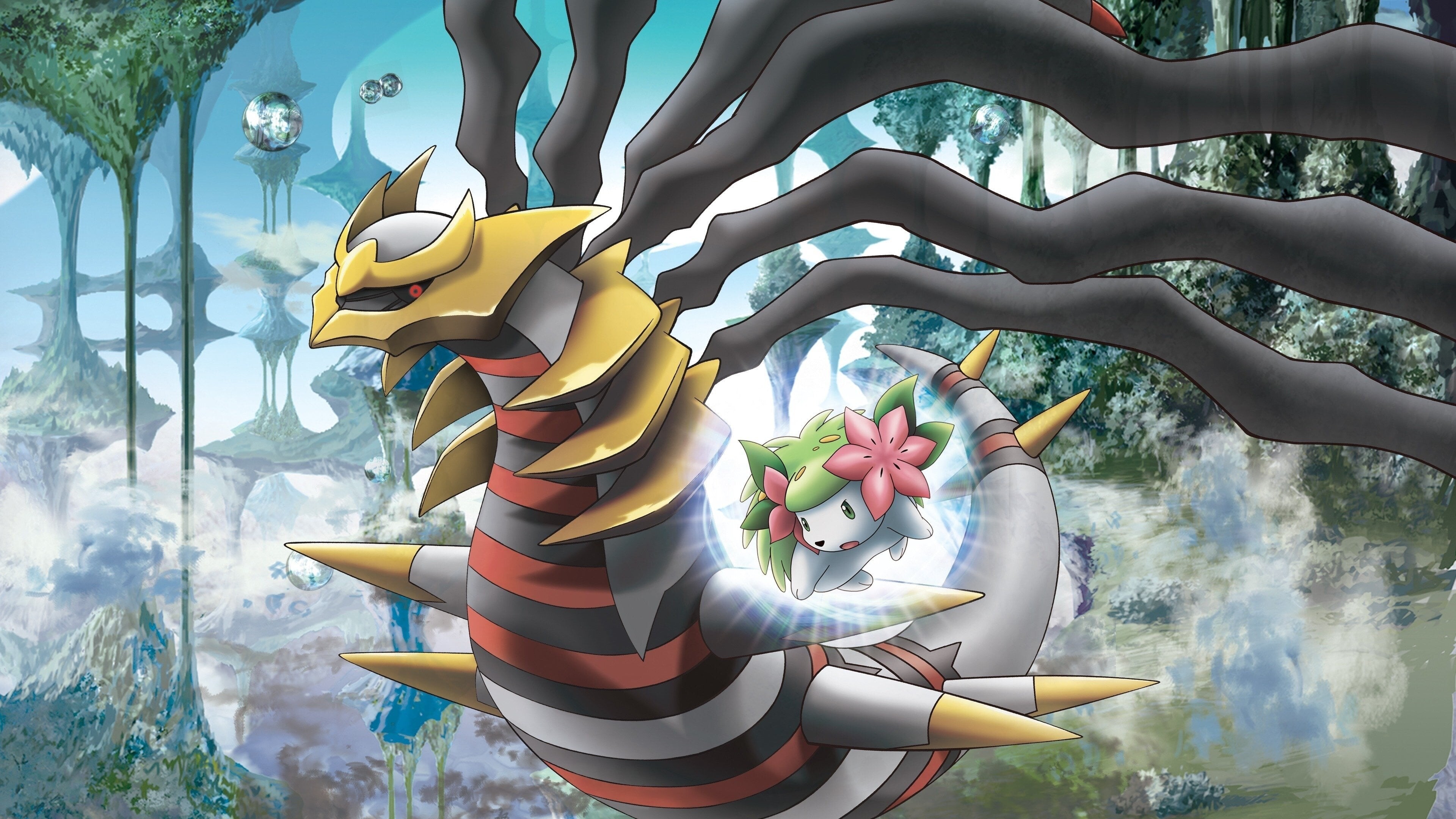 Giratina and the Sky Warrior, Giratina Wallpaper, 3840x2160 4K Desktop