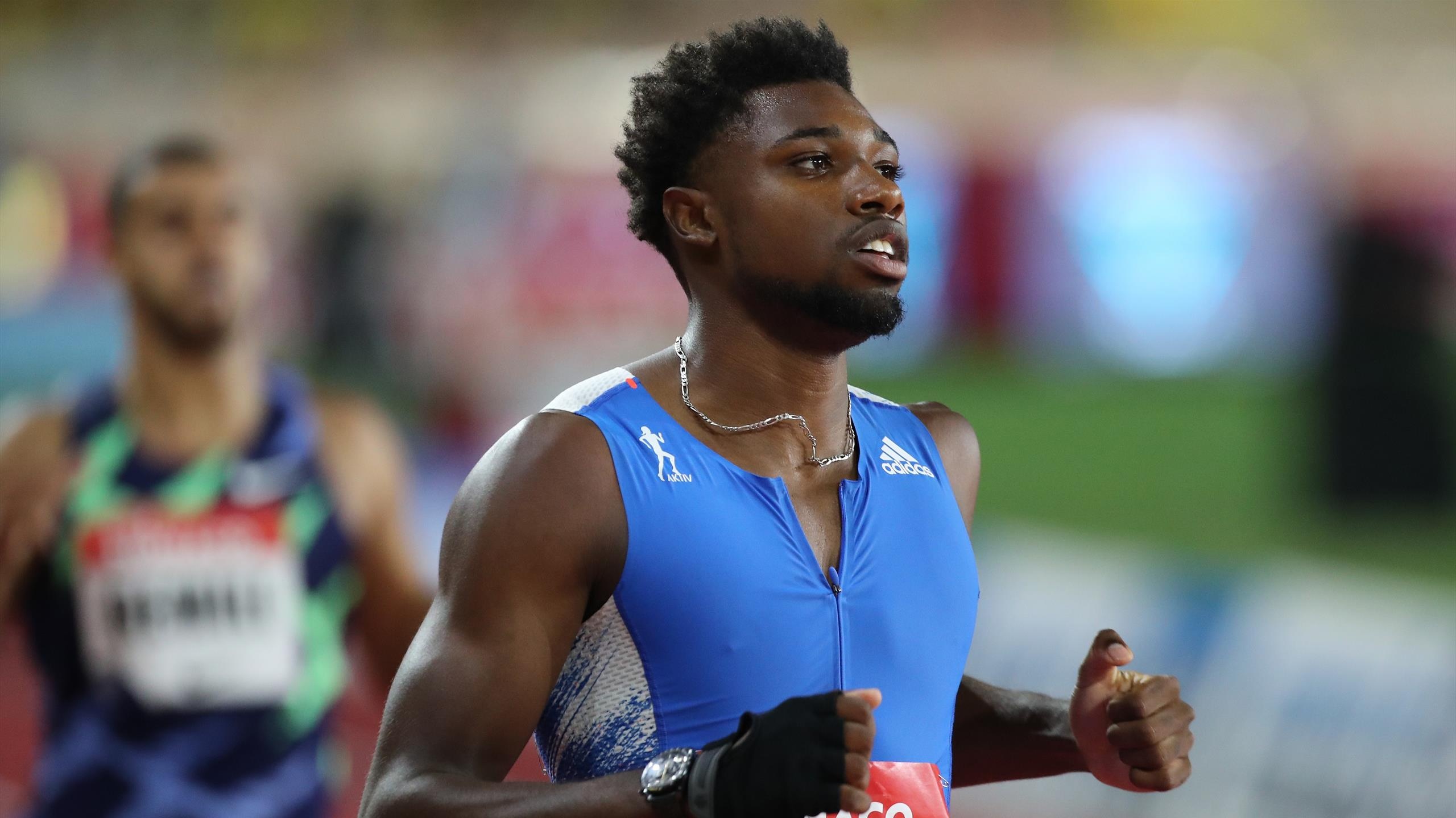 Noah Lyles, Tokyo 2020 spotlight, Bolt's crown, Lyles' Olympic aspiration, 2560x1440 HD Desktop