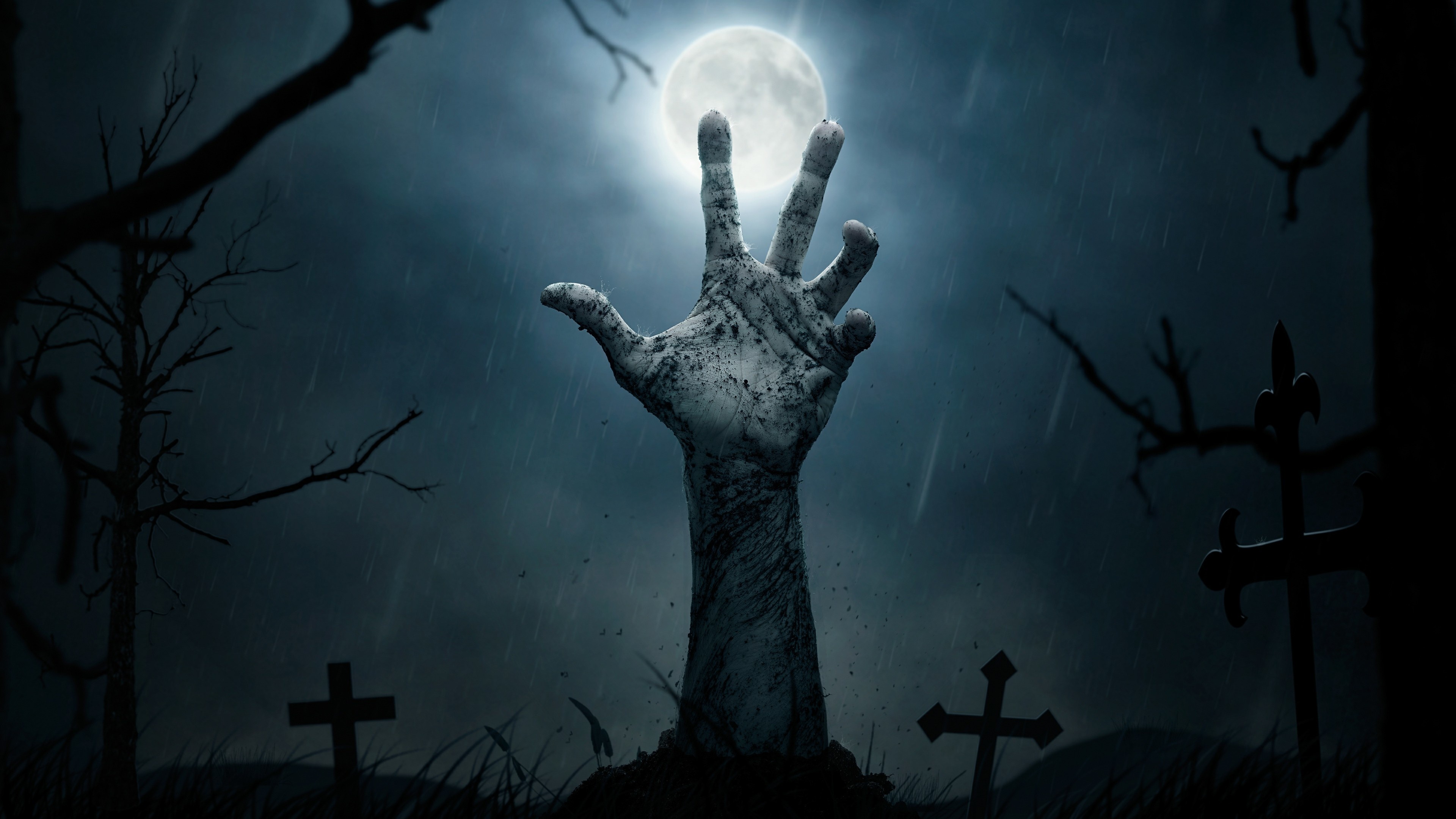 Scary zombie wallpaper, Zombie apocalypse, Undead creatures, Terrifying creatures, 3840x2160 4K Desktop