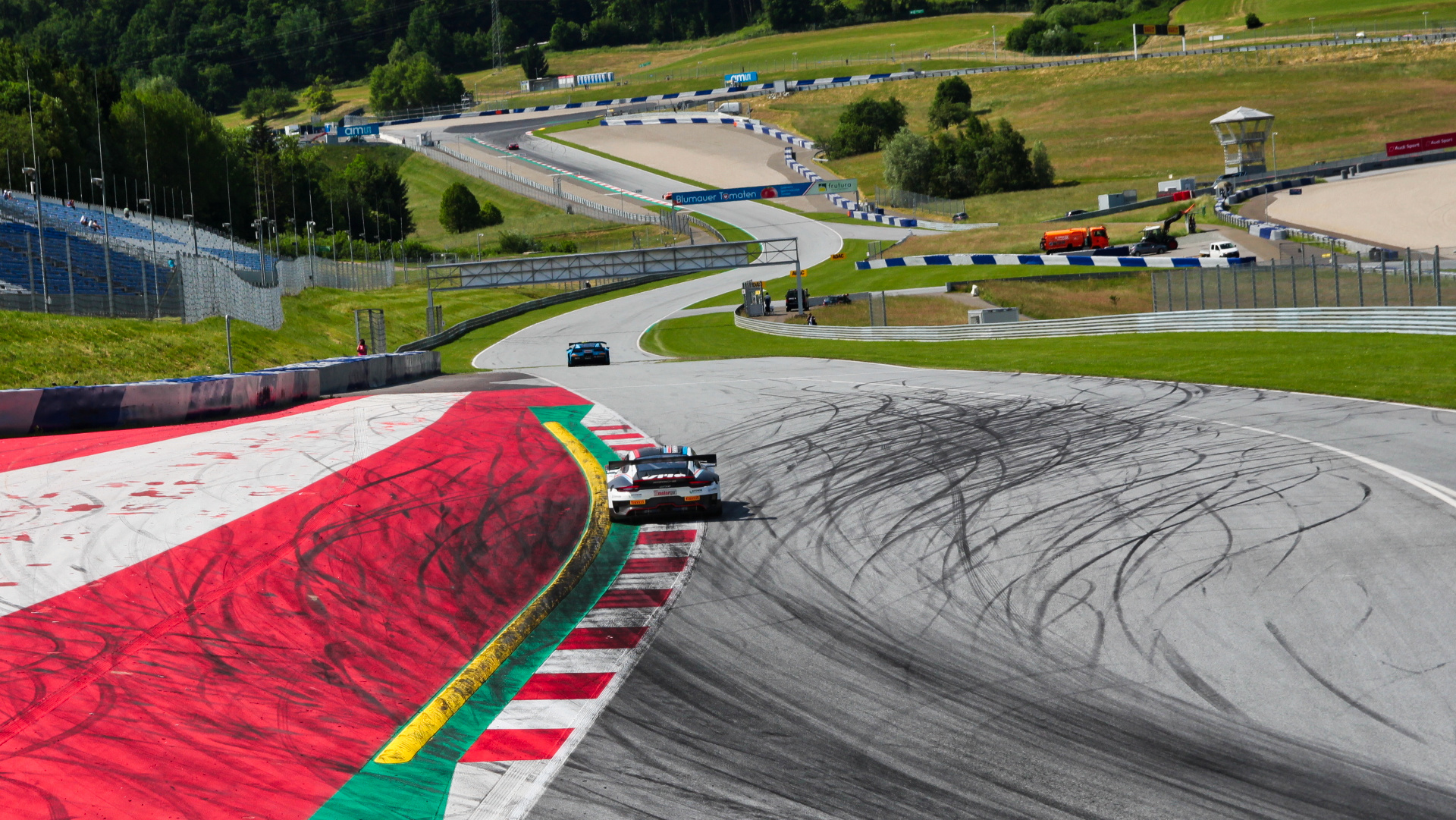 Race car Red Bull, Ring Porsche Adac, GT masters Austria, Race track, 1920x1090 HD Desktop