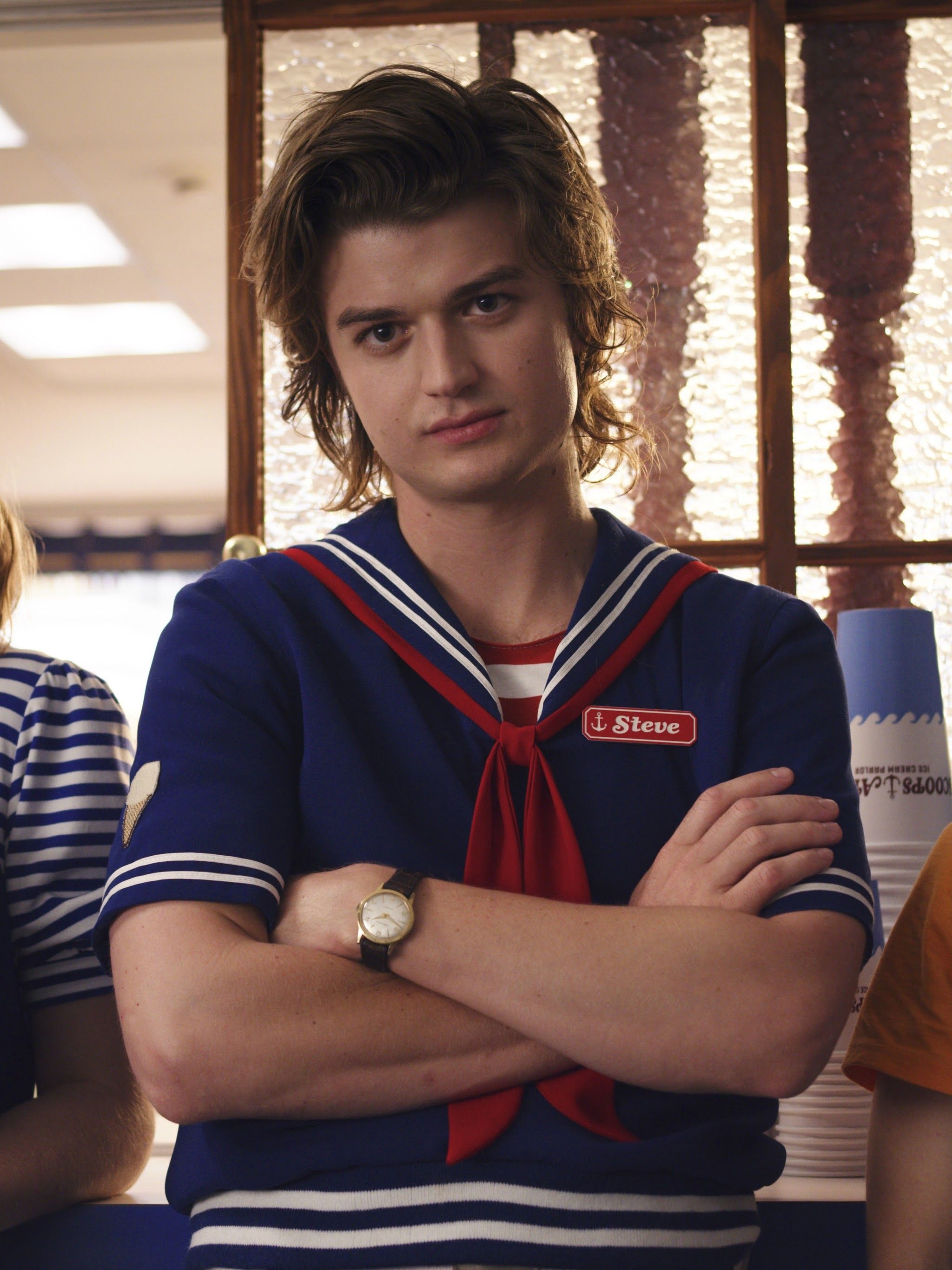 Steve Harrington, Joe Keery, Scoops Ahoy uniform, HD Phone wallpaper