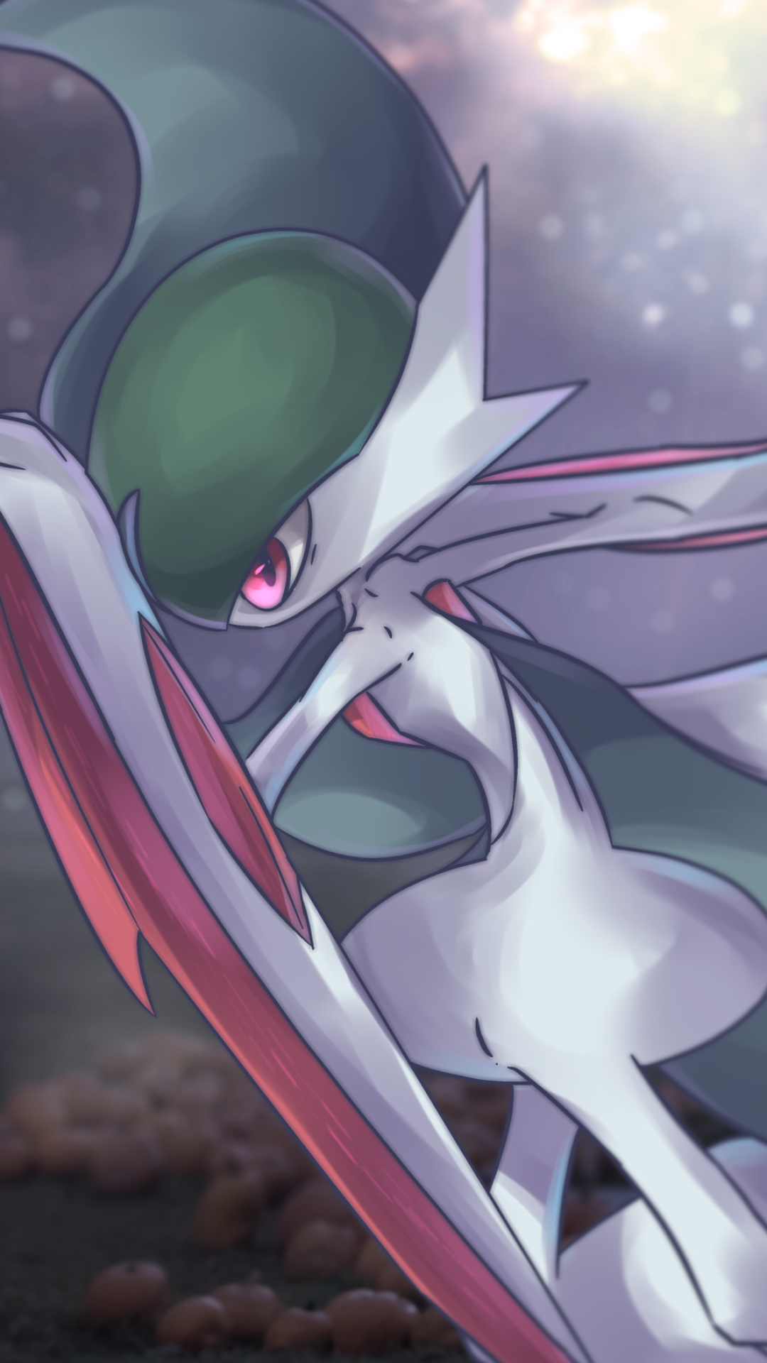 Mega Gallade Pokmon, Stunning artwork, Impressive illustrations, Fan-favorite character, 1080x1920 Full HD Phone