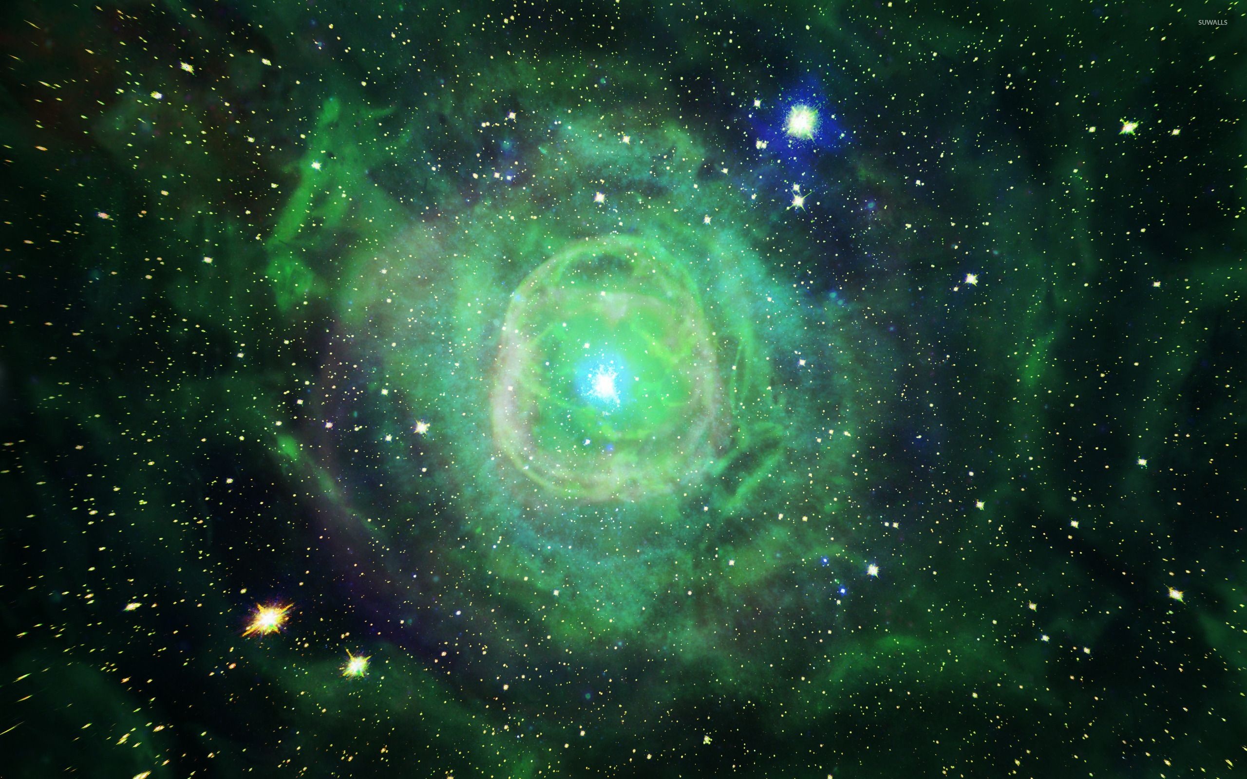 The Star Queen Nebula, Green Nebula Wallpaper, 2560x1600 HD Desktop