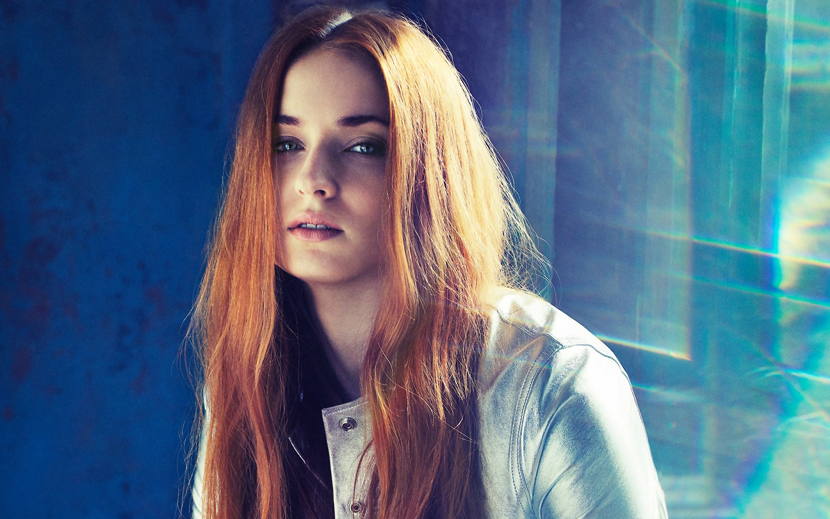 Sophie Turner, Redhead beauty, PC desktop wallpaper, Free download, 2880x1800 HD Desktop