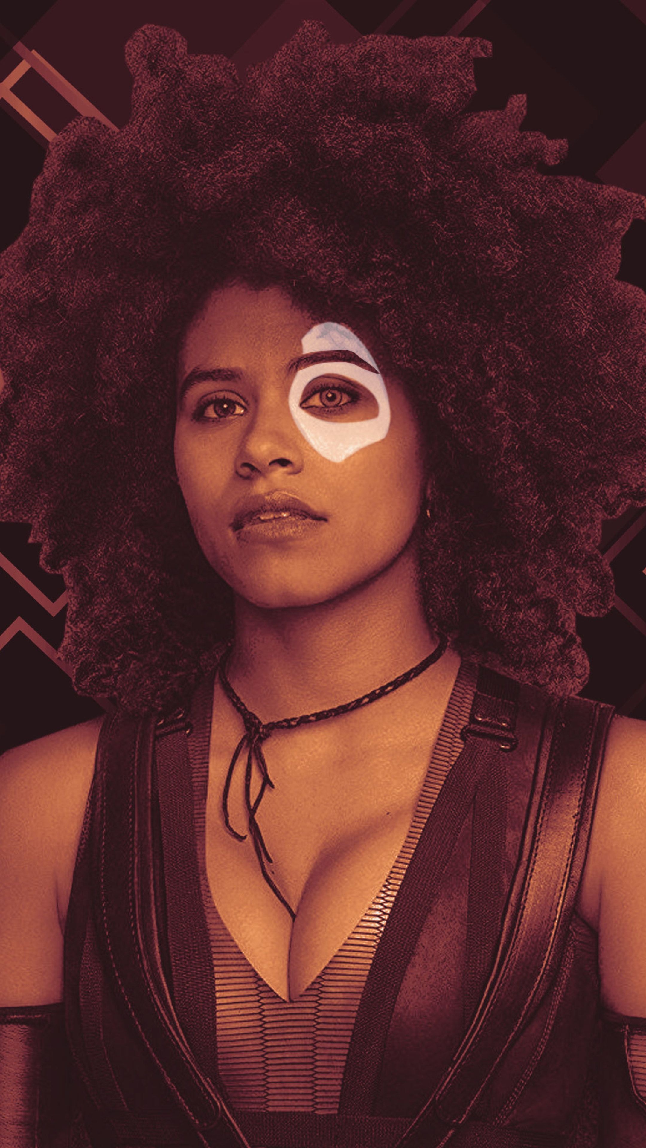 Deadpool character quiz, Domino character, Marvel, Zazie Beetz, 2160x3840 4K Phone