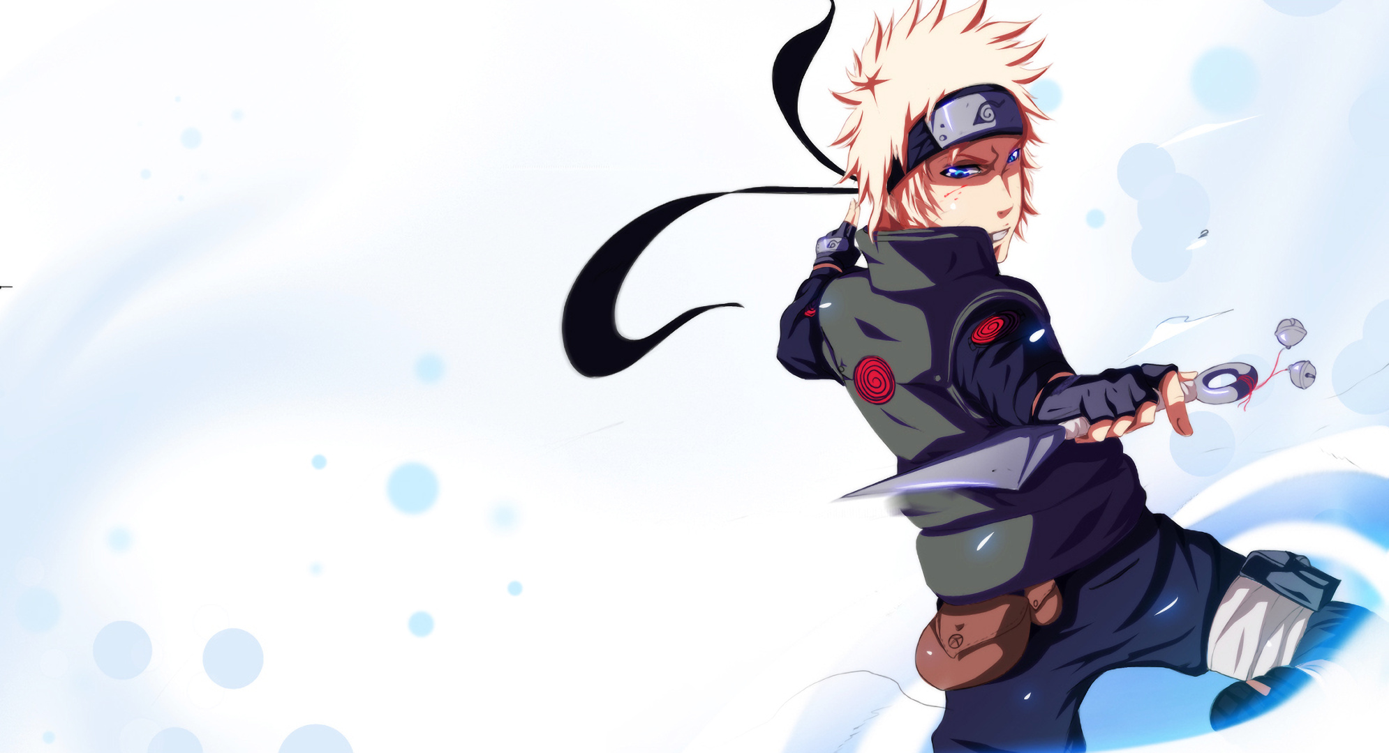 Minato Namikaze, Flying Raijin kunai, Konohagakure flak jacket, HD Desktop wallpaper
