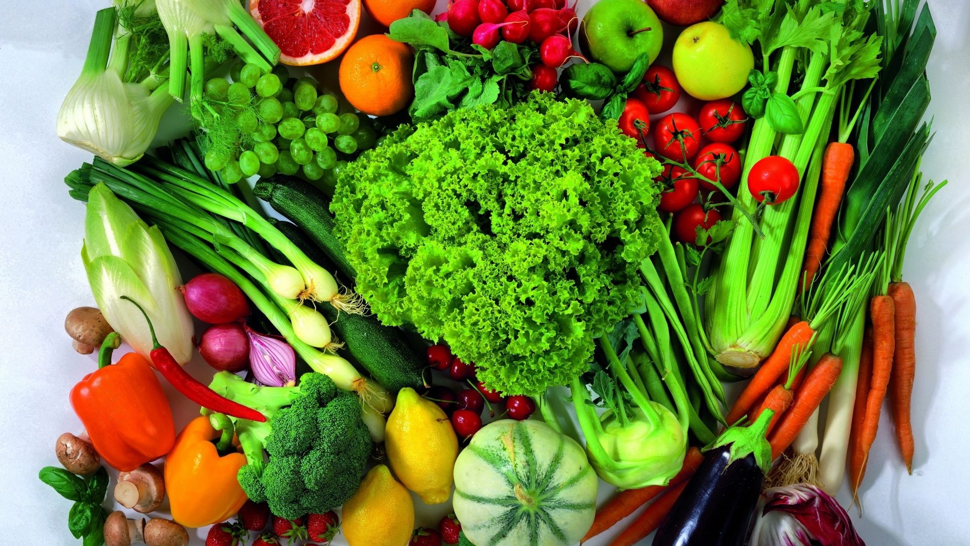 Fresh salad bowl, Healthy greens, Wholesome meal, Nutritious choice, 1920x1080 Full HD Desktop