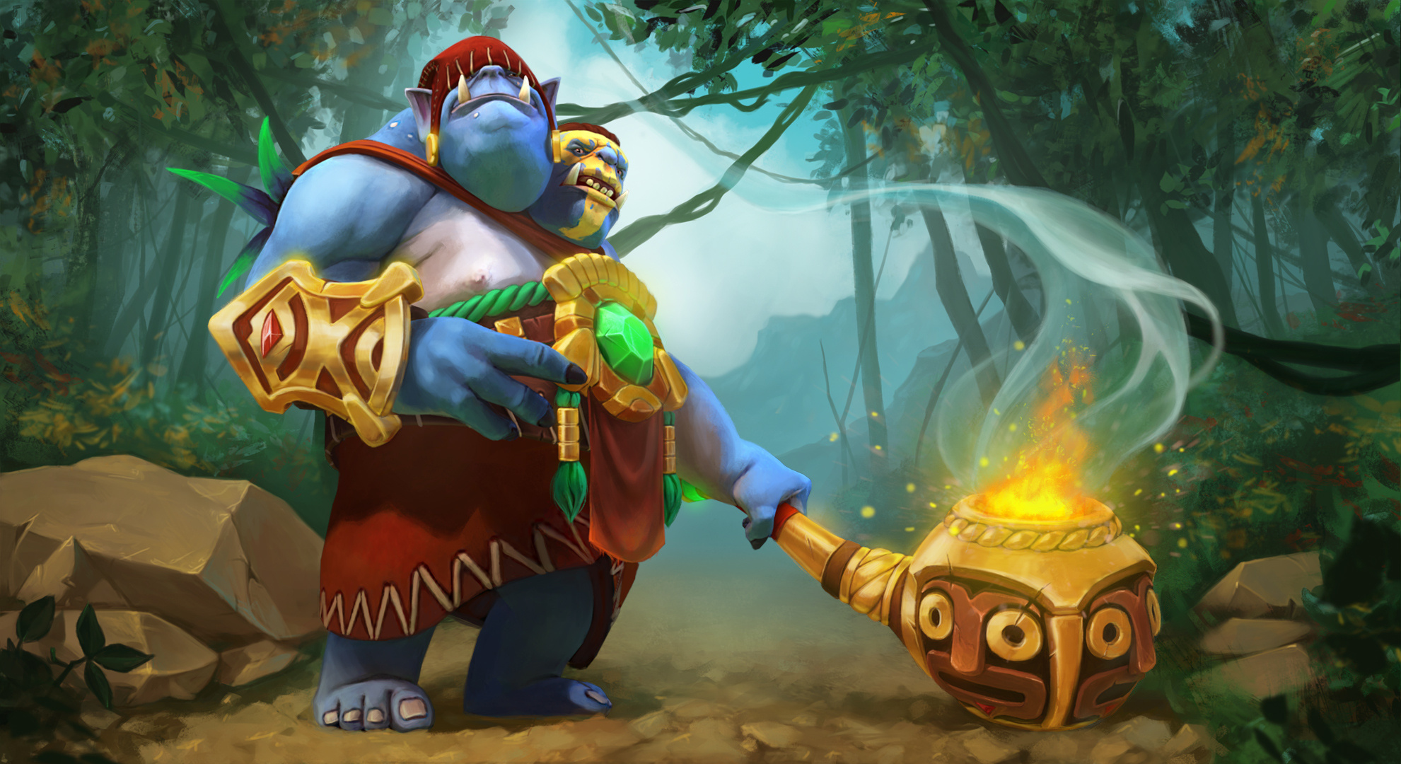 HD Ogre Magi set wallpaper, Dota 2 character, Desktop and mobile collection, Free download, 1990x1080 HD Desktop