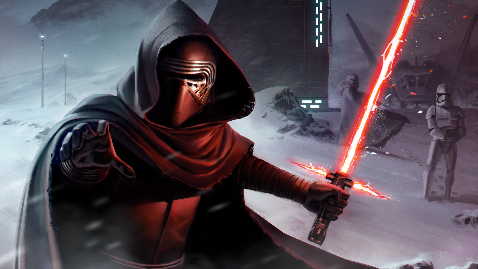 Star Wars, Art, Kylo Ren, Films, 1920x1080 Full HD Desktop