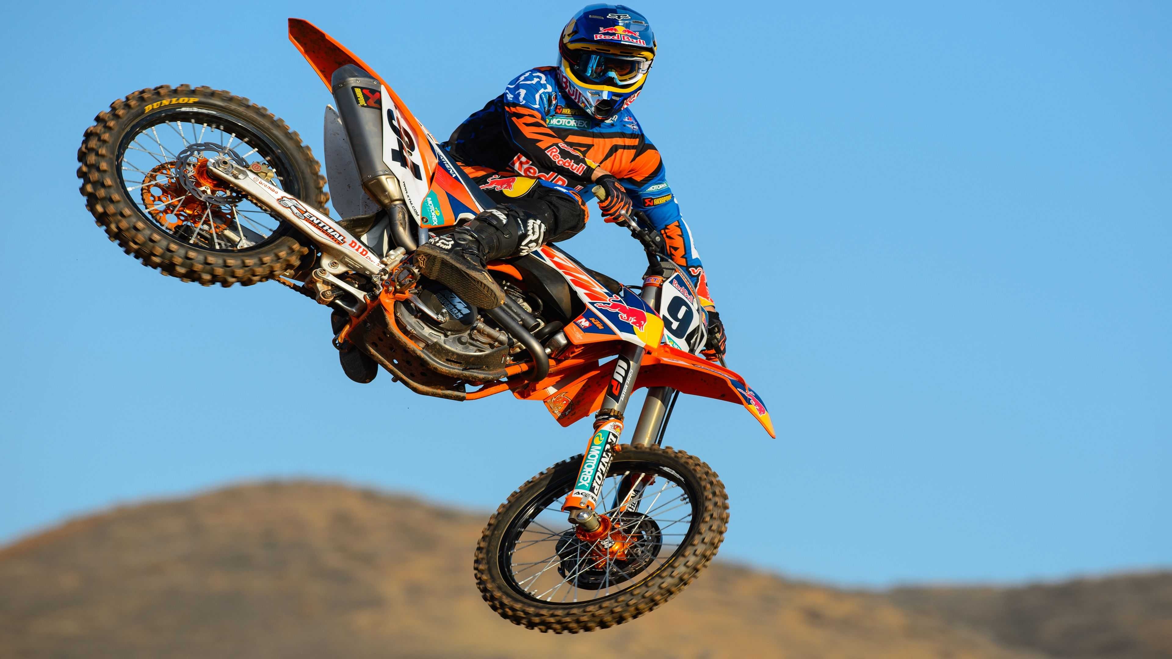 Red Bull KTM Factory Racing, Dirt Bike Wallpaper, 3840x2160 4K Desktop