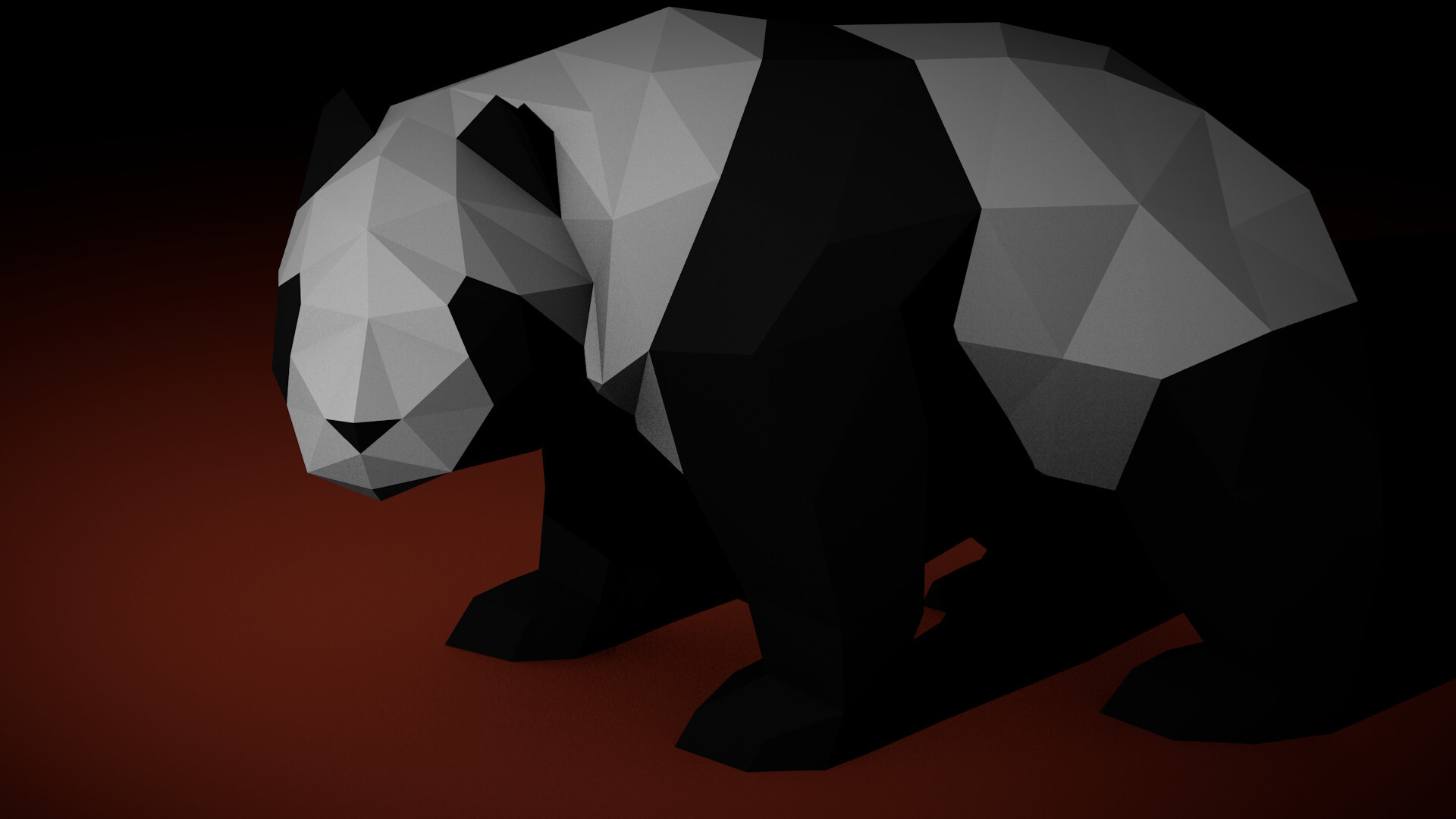 Low poly animal artwork, Artistic animal wallpaper, Creative animal design, Digital animal representation, 1920x1080 Full HD Desktop