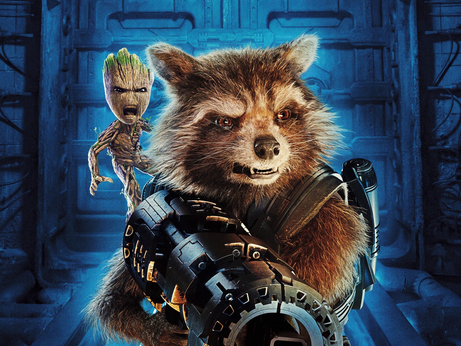 Rocket raccoon and Groot, 4K Ultra HD wallpaper, Digital background, 1920x1440 HD Desktop