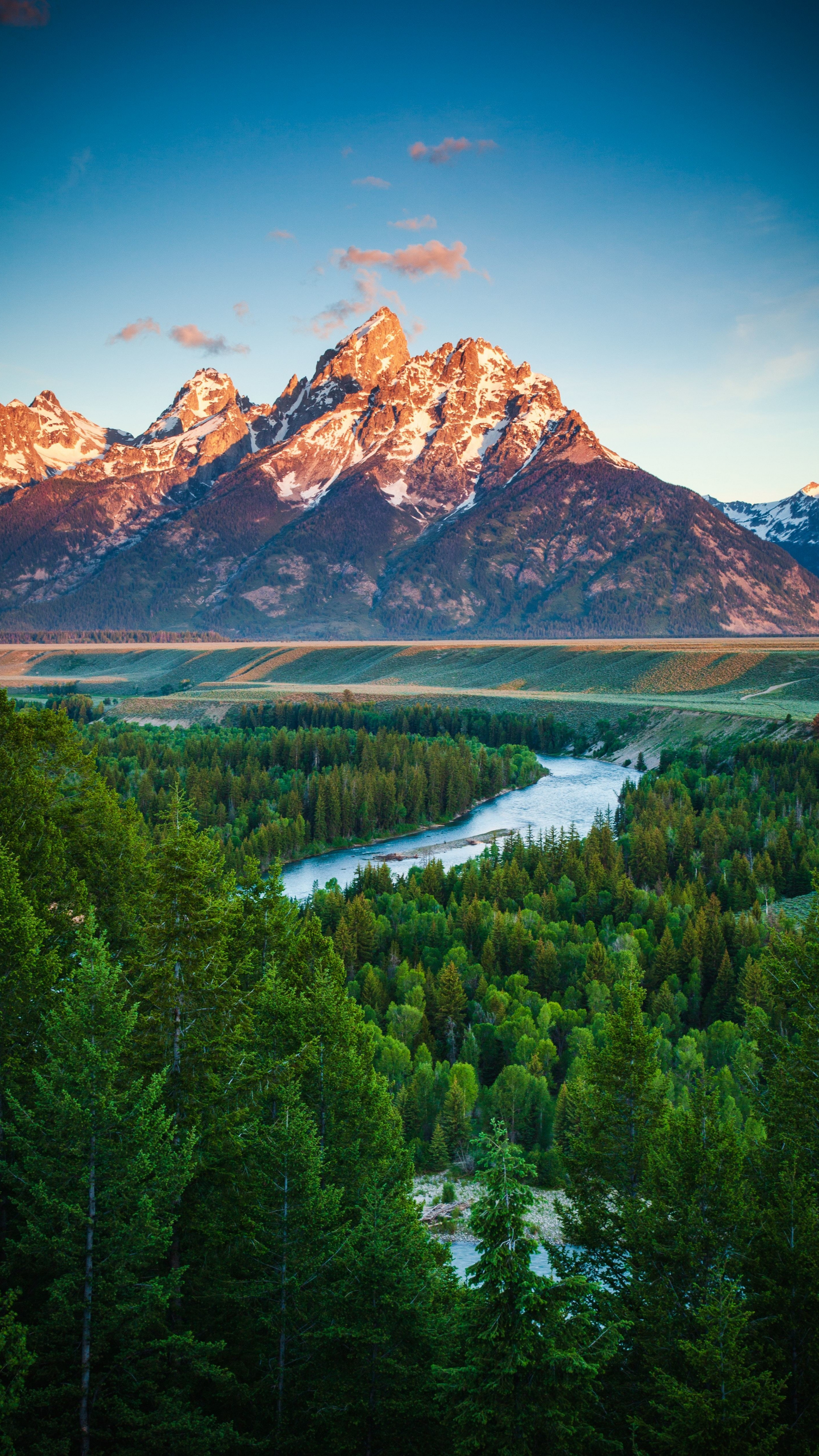 Mountains range, Mountain lake, Tetons wallpaper, Xperia Z5, 2160x3840 4K Phone