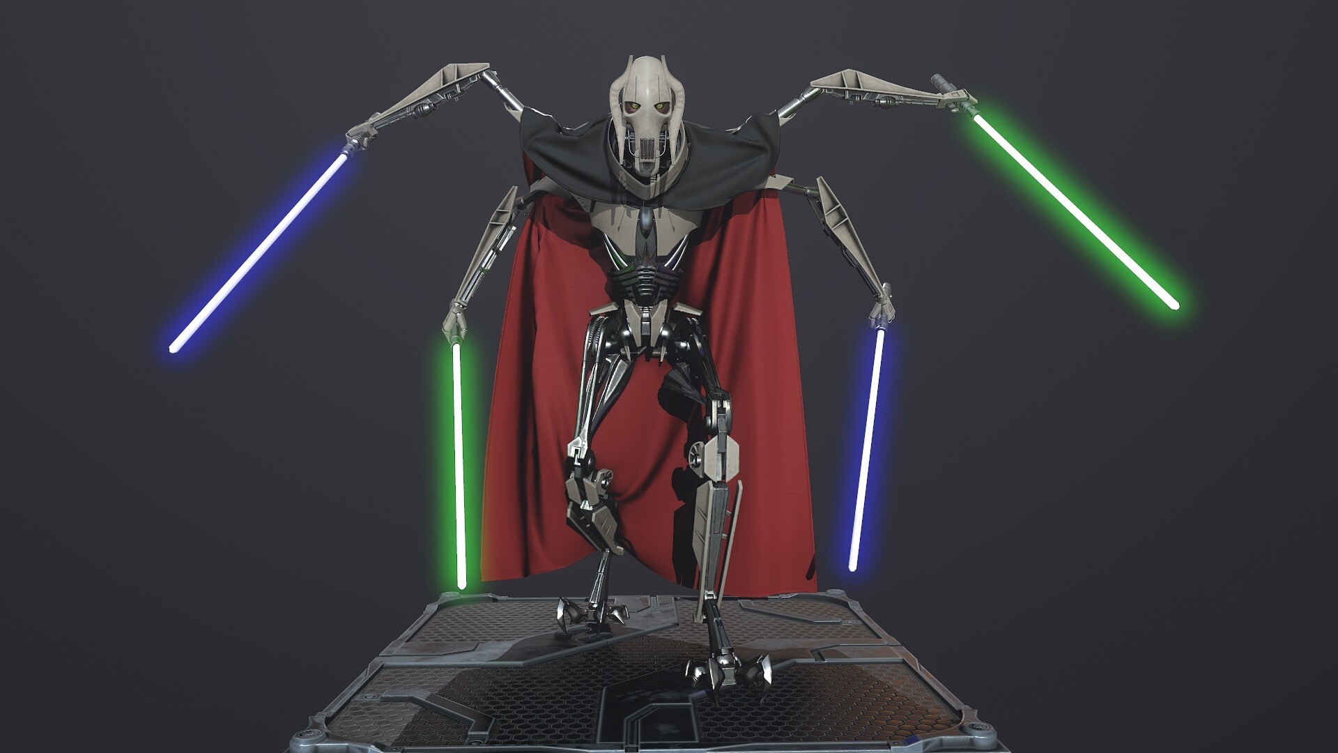 General Grievous artwork, Stunning visuals, Creative interpretation, Detailed craftsmanship, 1920x1080 Full HD Desktop