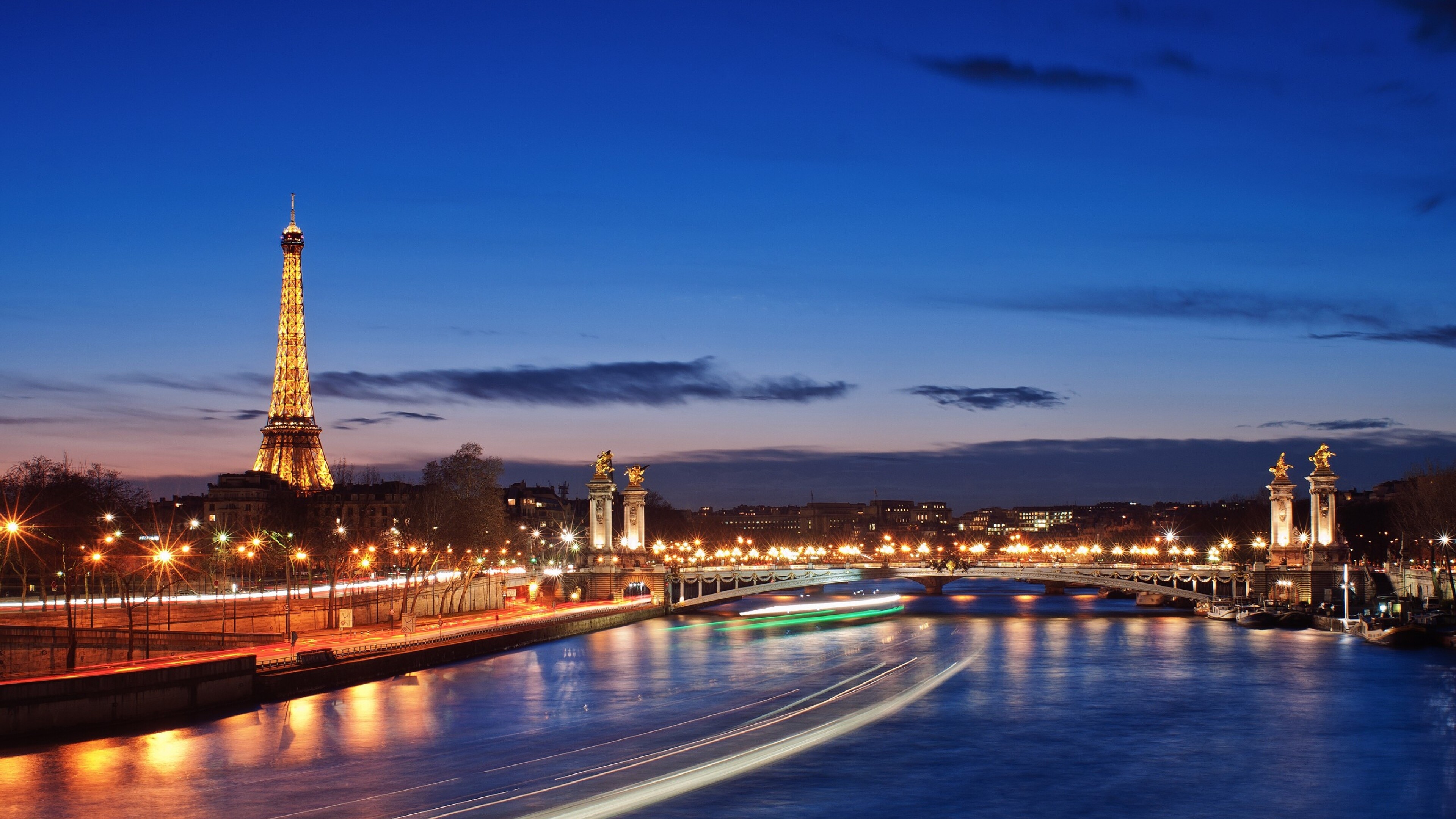 Pont Alexandre III, Eiffel Tower Wallpaper, 3840x2160 4K Desktop