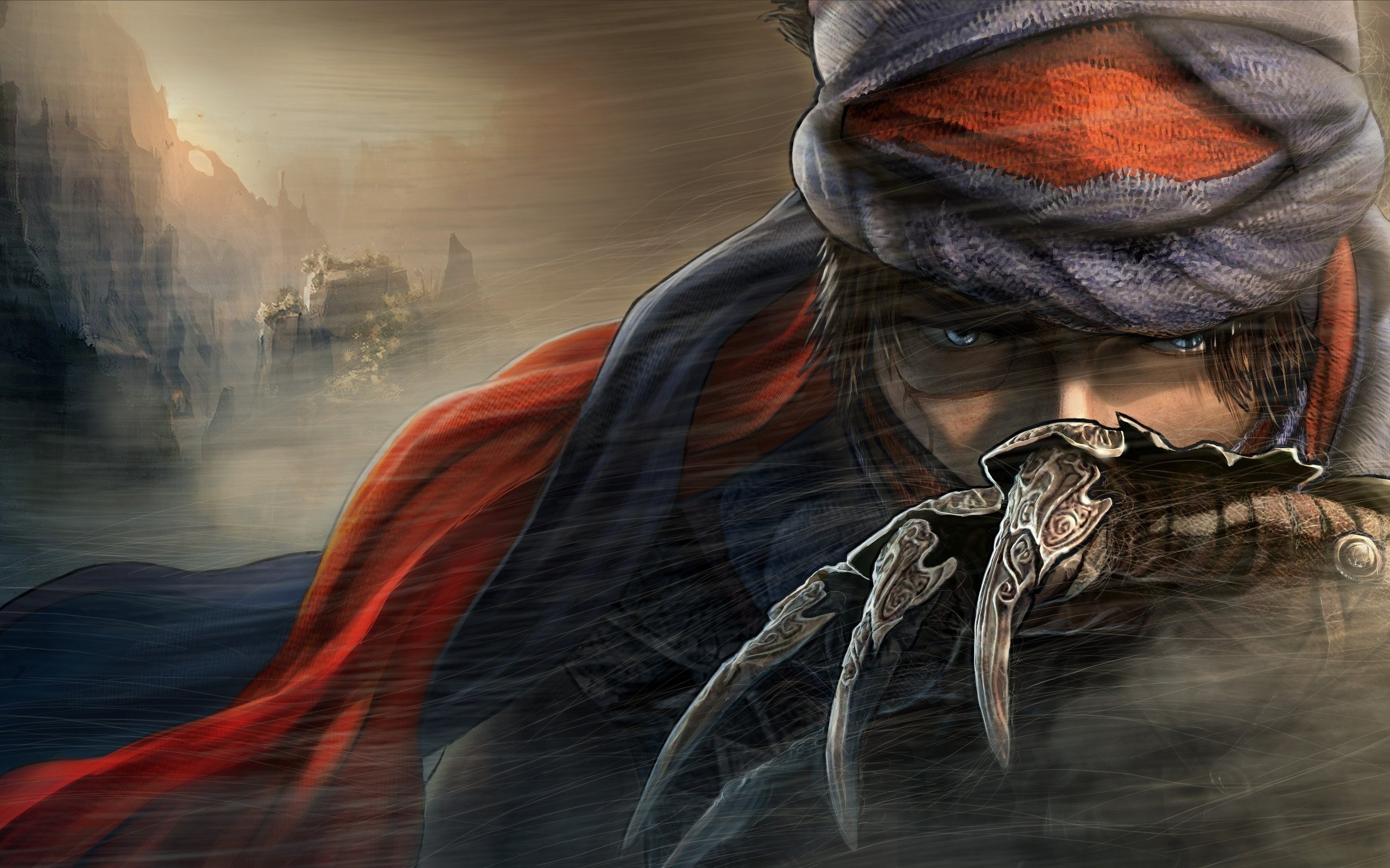 Prince of Persia 2008, Ornate clawed gauntlet, Red and blue turban, HD Desktop wallpaper